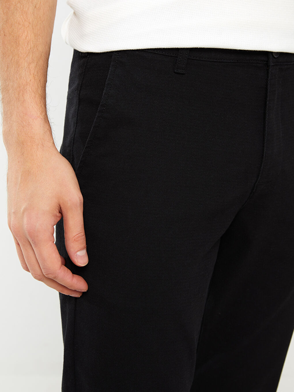 Siyah Slim Fit Erkek Pantolon-2