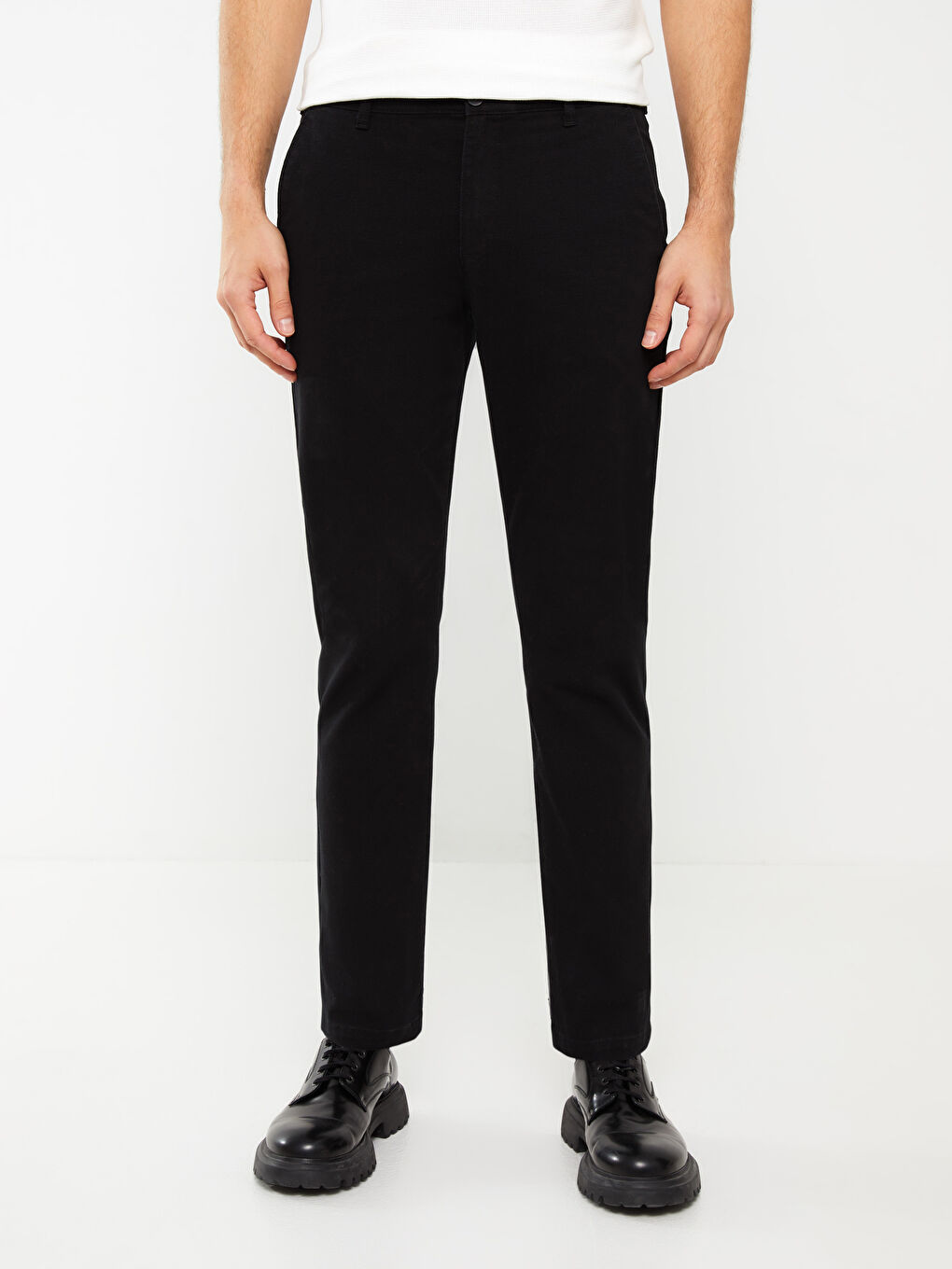 Siyah Slim Fit Erkek Pantolon-3