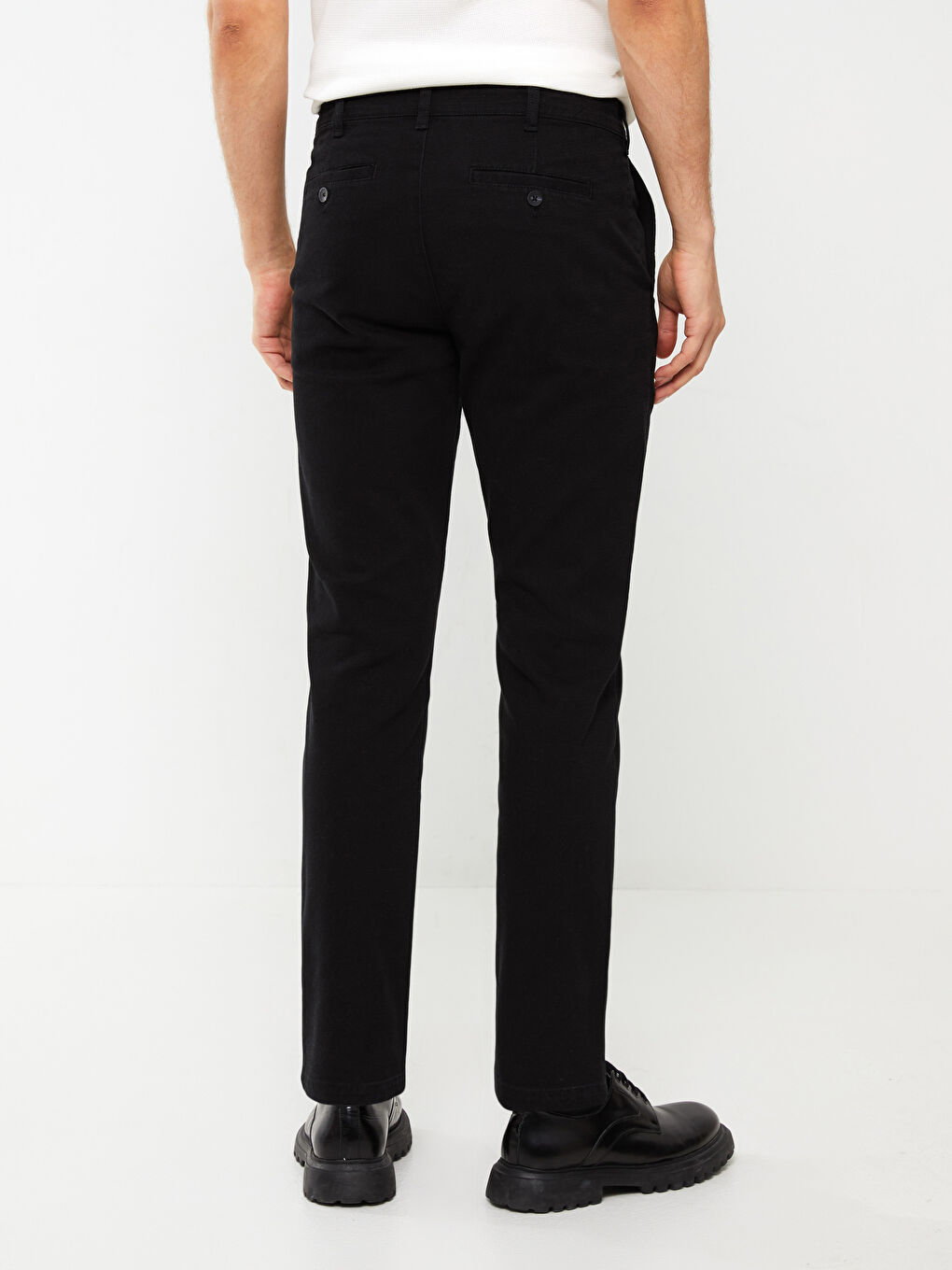 Siyah Slim Fit Erkek Pantolon-4