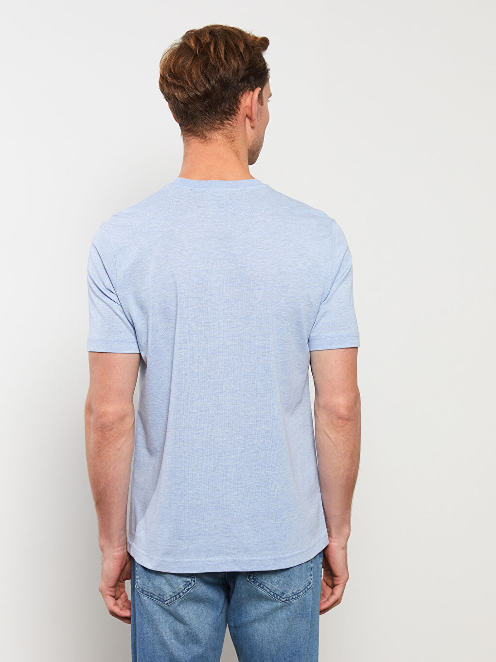 SOUTHBLUE Crew Neck Short Sleeve Printed Combed Cotton Men's T-shirt -S31814Z8-L8Y