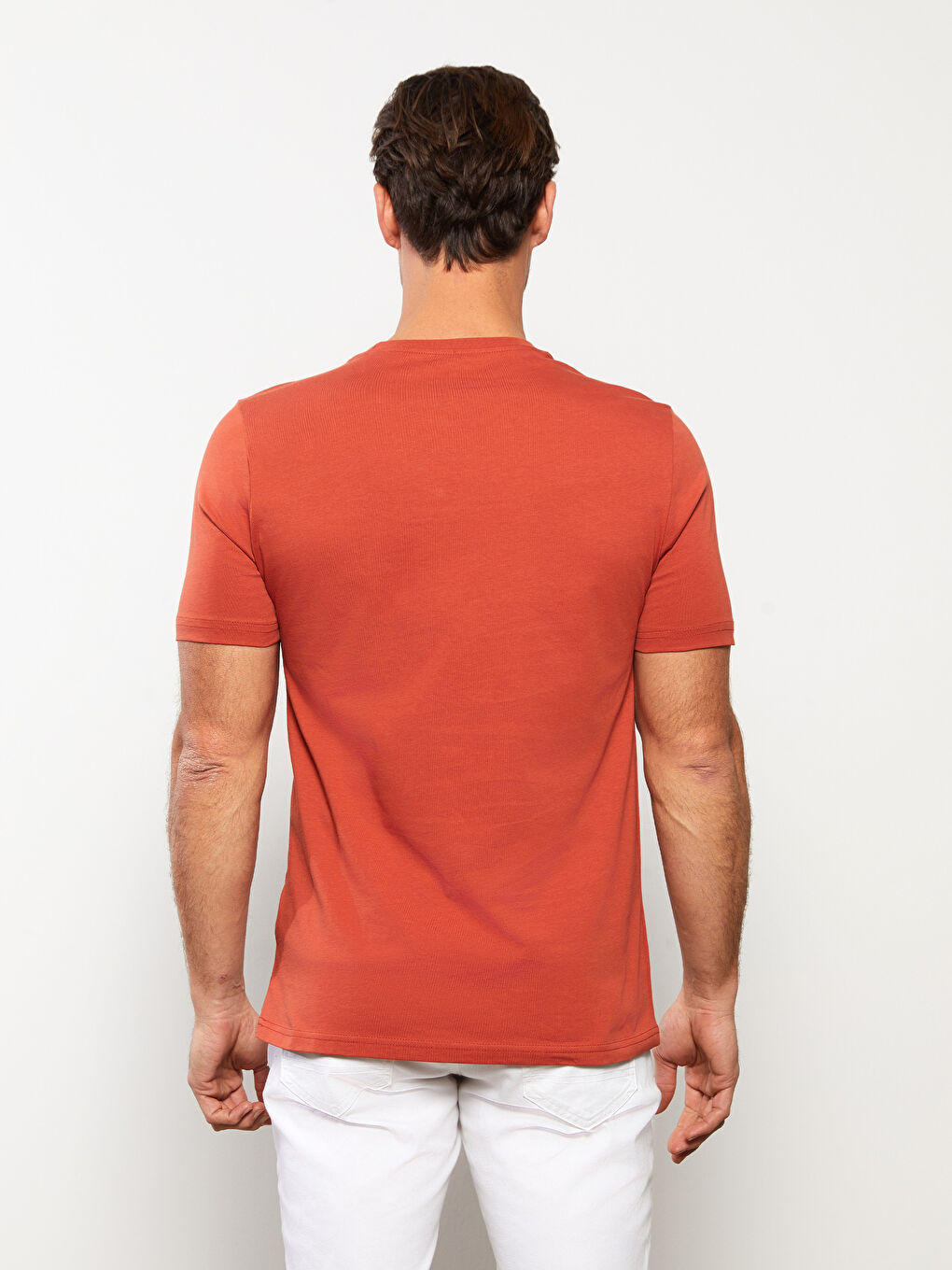 LC Waikiki Crew Neck Short Sleeve Printed Combed Cotton Men's T-shirt -S31814Z8-SNB