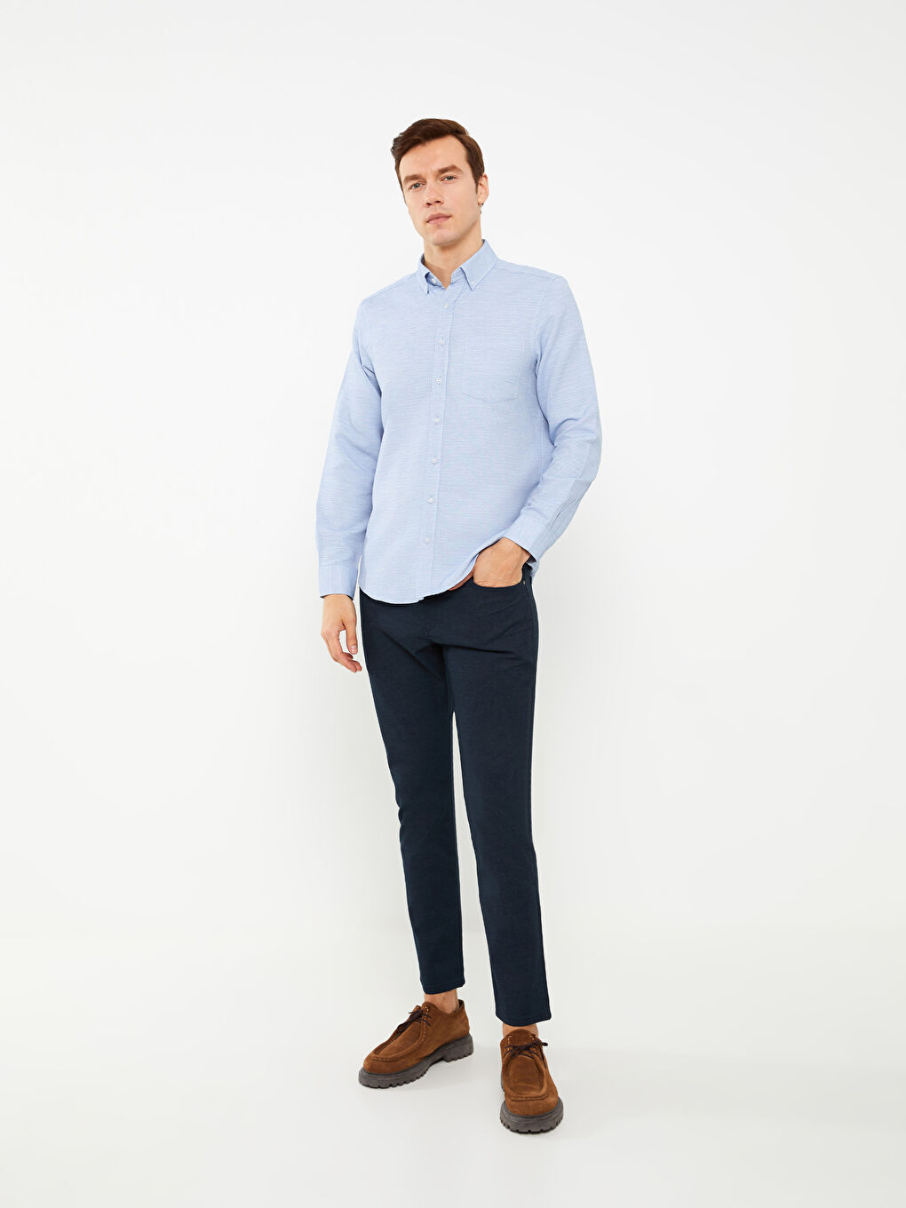 Lacivert Slim Fit Erkek Pantolon-1