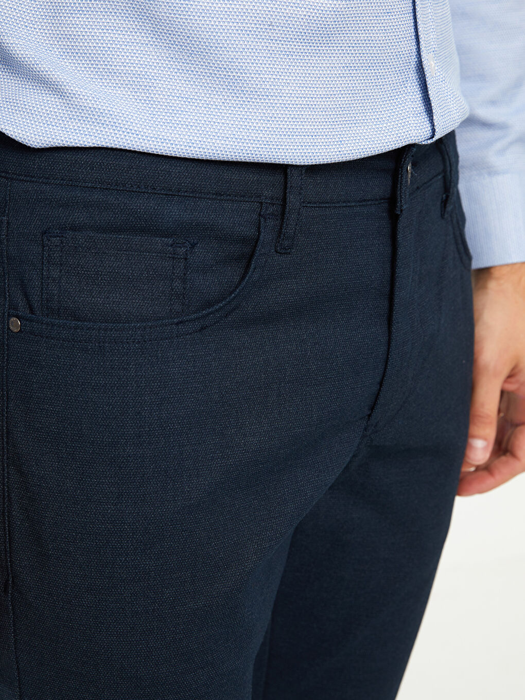 Lacivert Slim Fit Erkek Pantolon-2