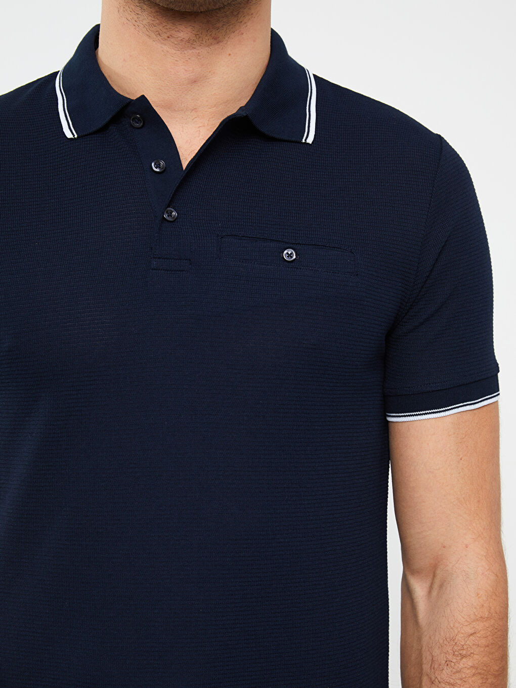 Tricou cu Guler Polo și Mânecă Scurtă pentru Bărbați-3