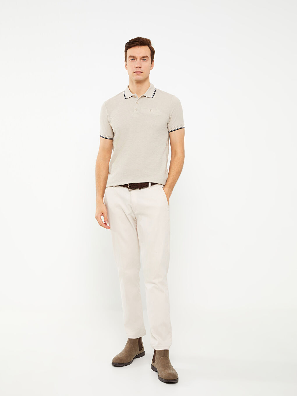 Tricou cu Guler Polo și Mânecă Scurtă pentru Bărbați-3