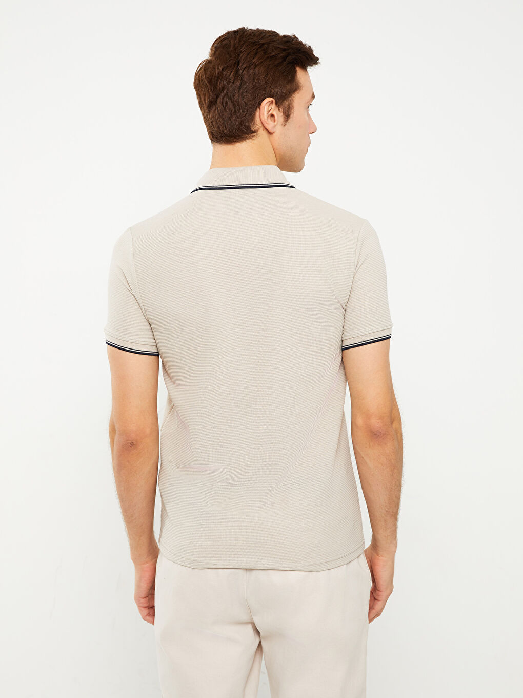 Tricou cu Guler Polo și Mânecă Scurtă pentru Bărbați-5