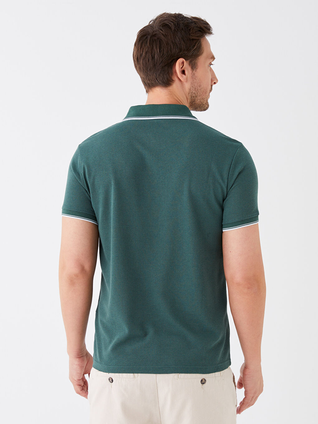 Polo Neck Short Sleeve Men's T-Shirt-4