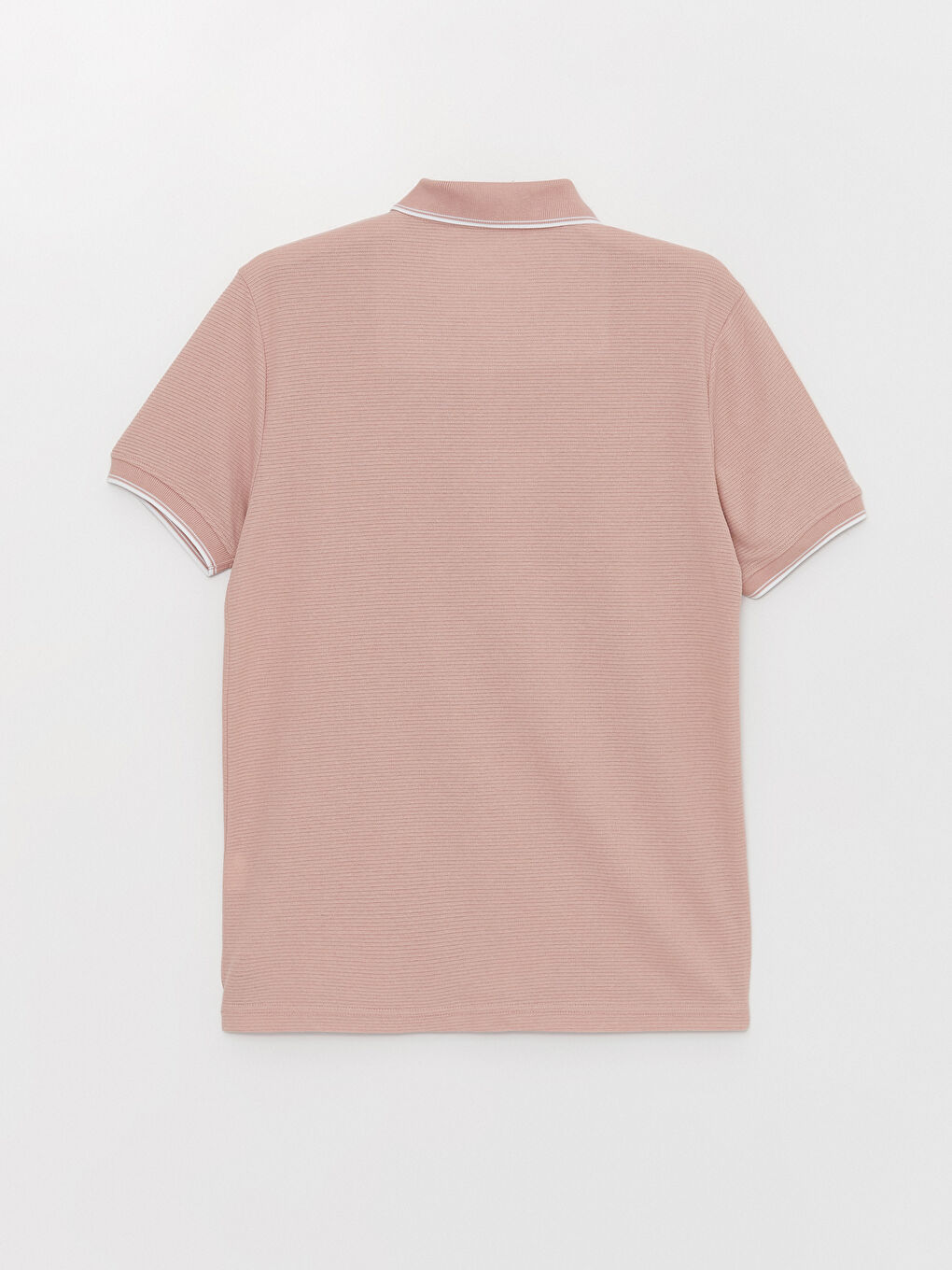 Pembe Polo Yaka Kısa Kollu Erkek Tişört-6