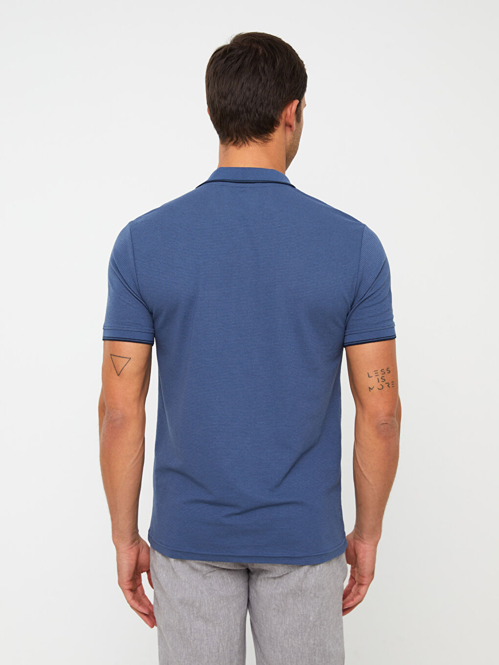 Polo Neck Short Sleeve Men's T-Shirt-4