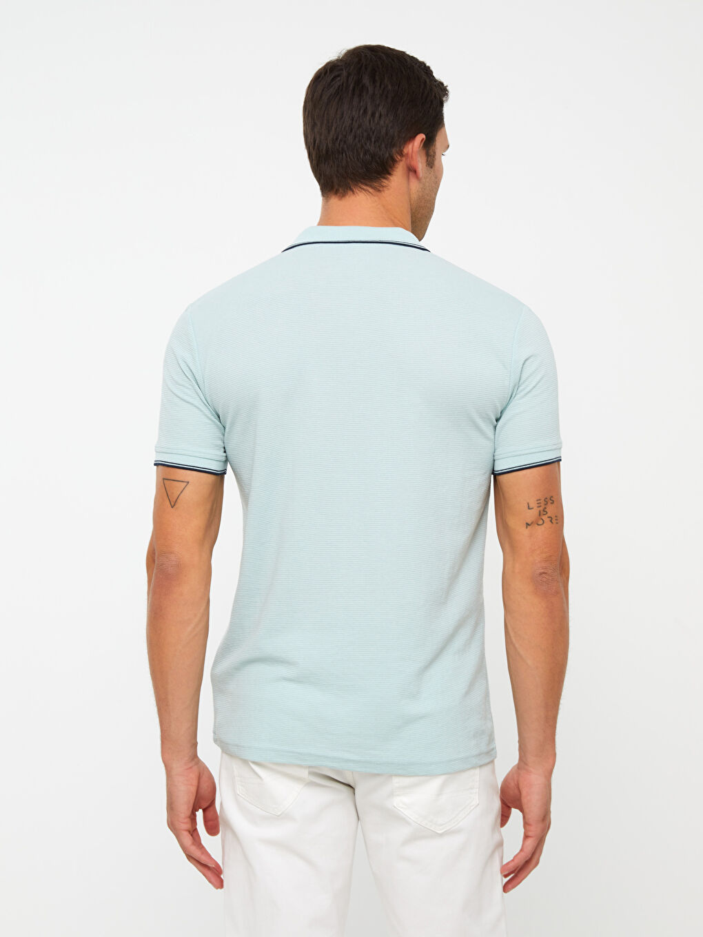 Ерлерге арналған поло жағалы қысқа жең футболка-4