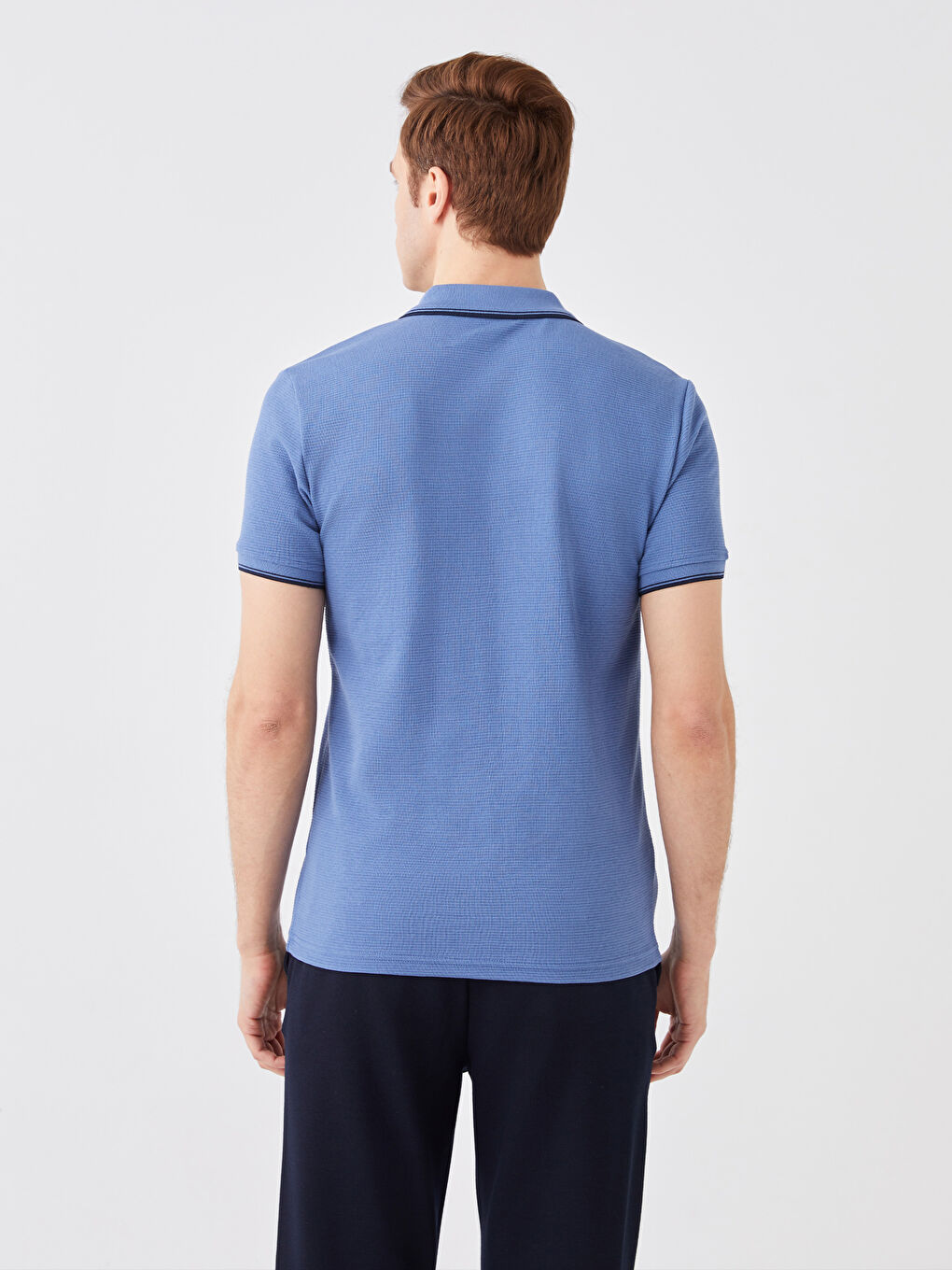 تيشيرت ياقة بولو كم قصير للرجال-4