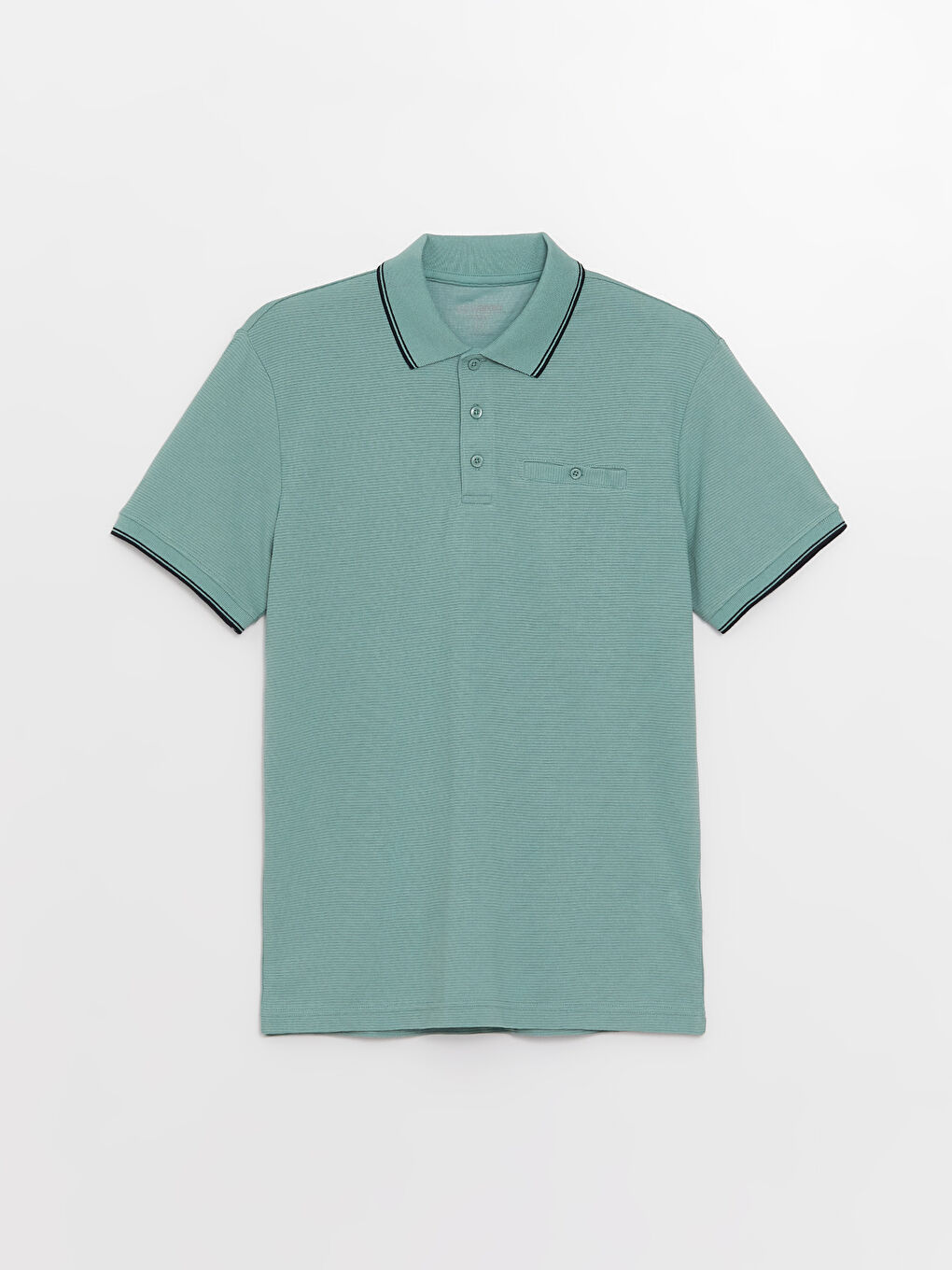 Ерлерге арналған поло жағалы қысқа жең футболка-5