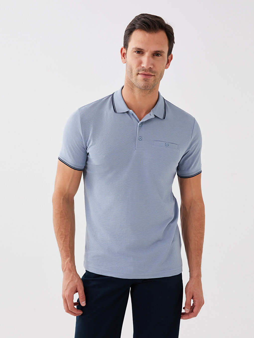 Polo Neck Short Sleeve Men's T-Shirt