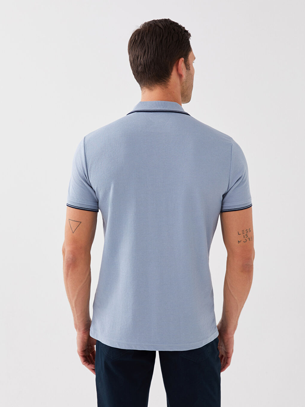 Polo Neck Short Sleeve Men's T-Shirt-4