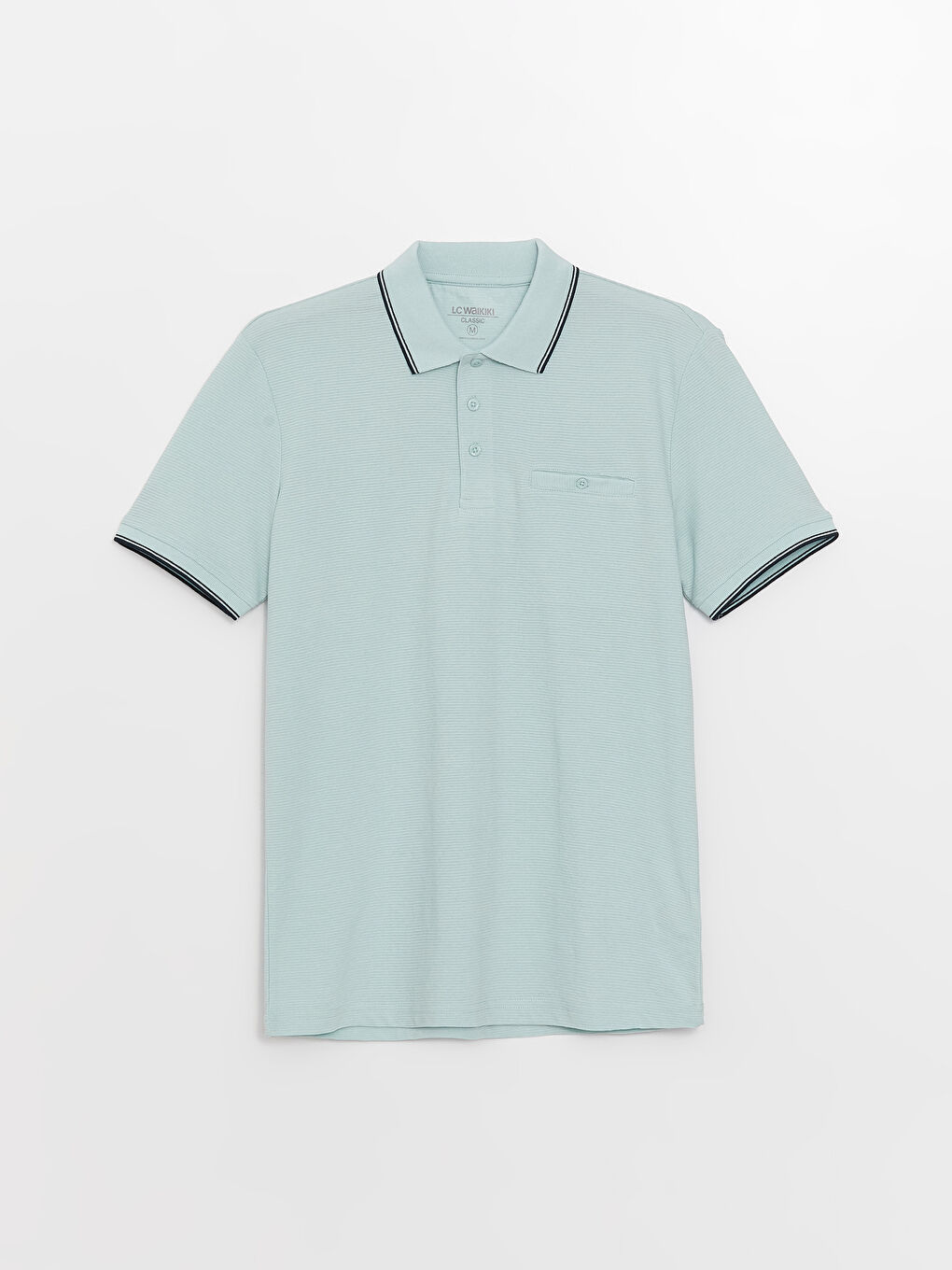 Ерлерге арналған поло жағалы қысқа жең футболка-5