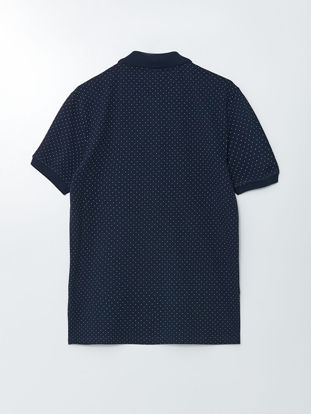 Polo Neck Short Sleeve Patterned Pique Men's T-Shirt-6