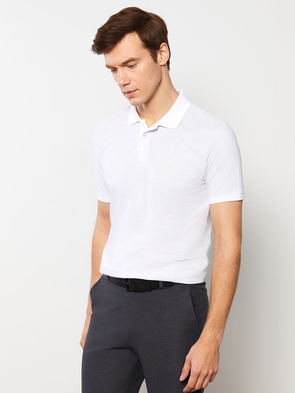 Muška piqué polo majica sa šarom -S31824Z8-Q6K