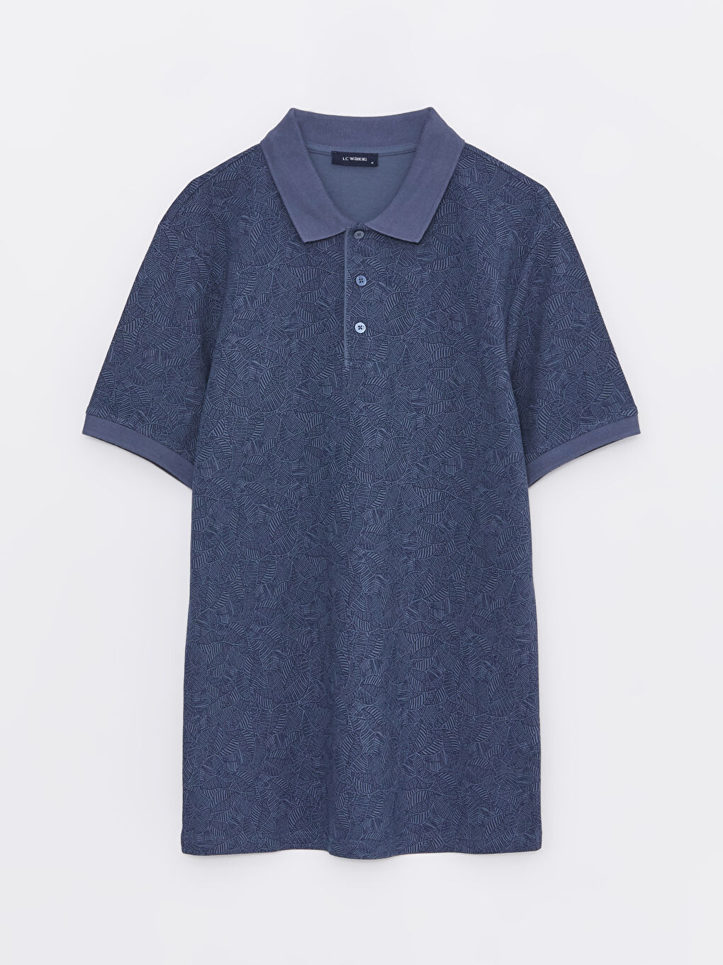 İndigo Polo Yaka Kısa Kollu Desenli Pike Erkek Tişört