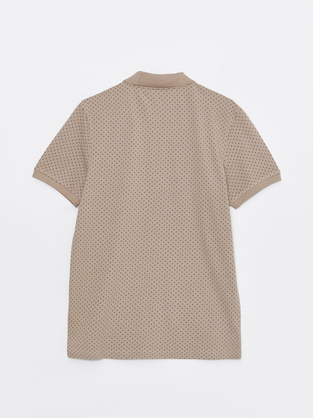 Polo Neck Short Sleeve Patterned Pique Men's T-Shirt-6