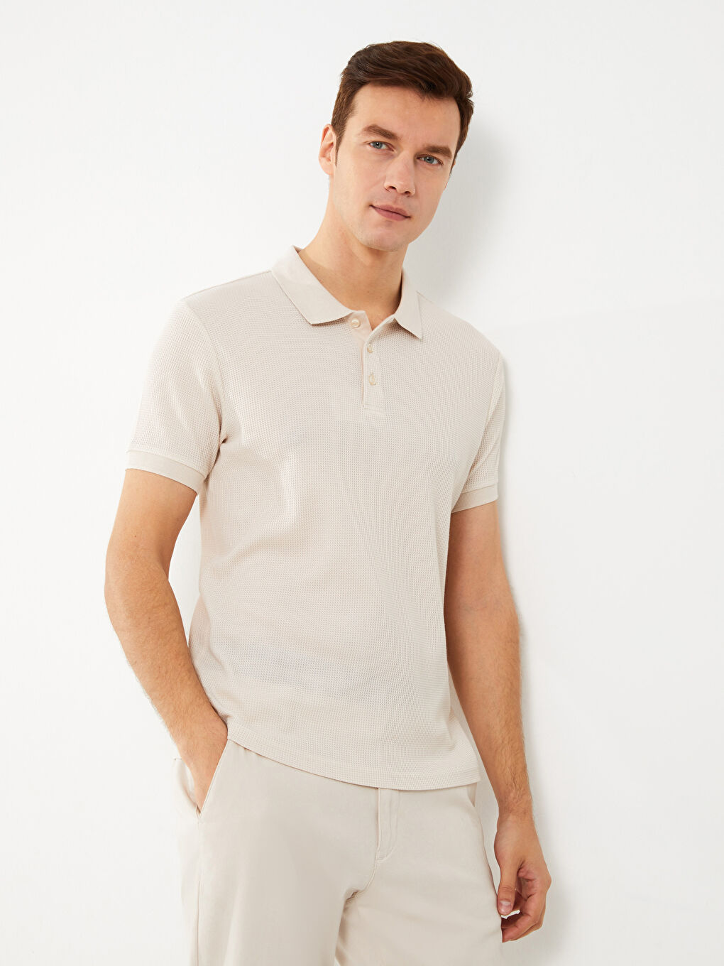Polo Neck Short Sleeve Men's T-Shirt -S31832Z8-MHK