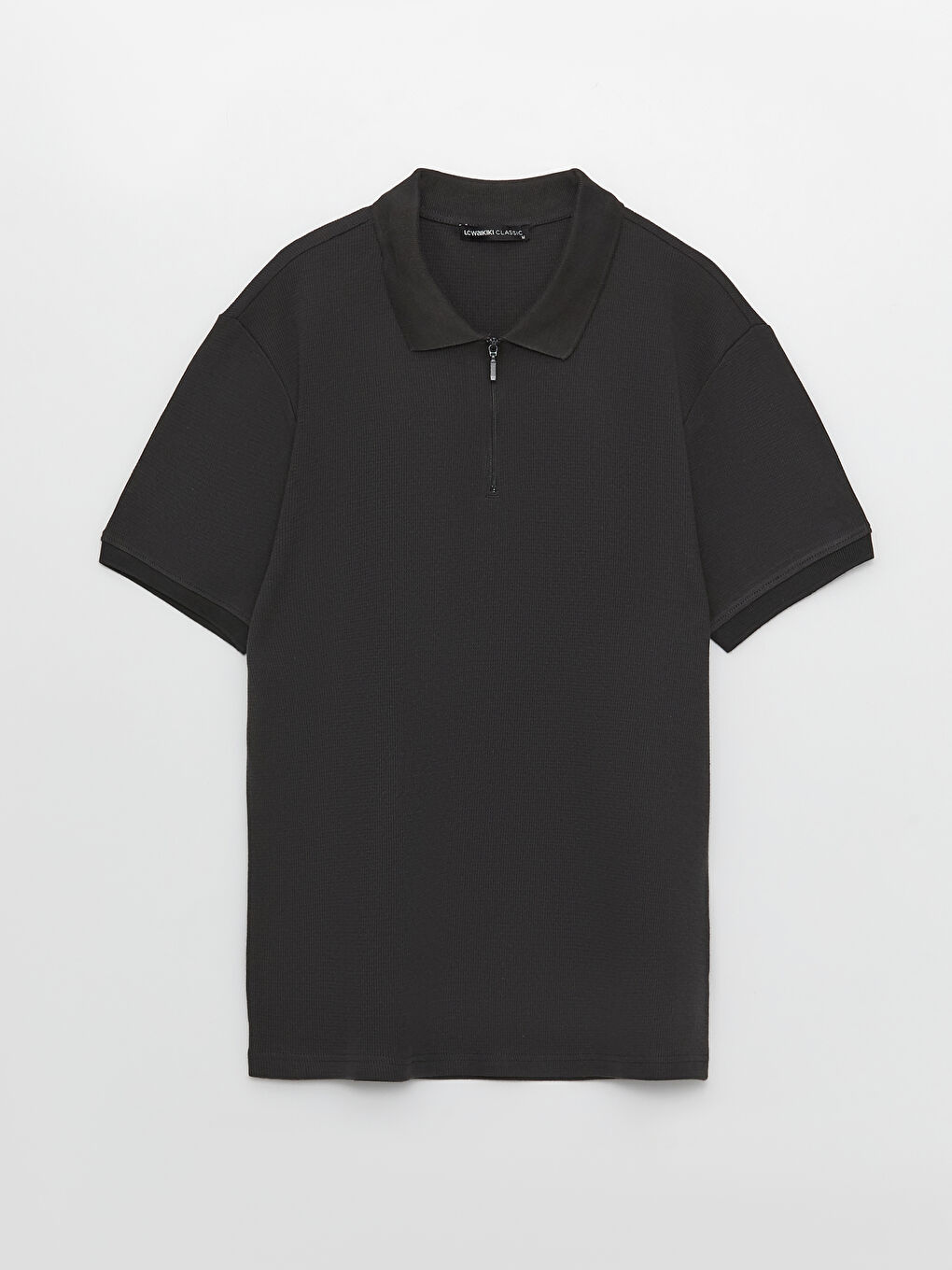 Antrasit Polo Yaka Kısa Kollu Erkek Tişört-5