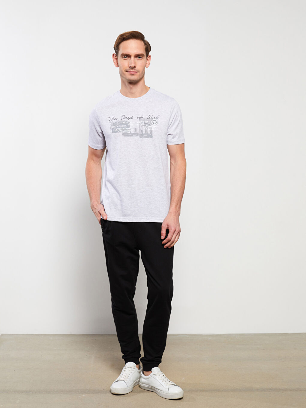 Футболка Мужская с Круглым Вырезом, Коротким Рукавом, С Принтом, Из Гребенного Хлопка-2