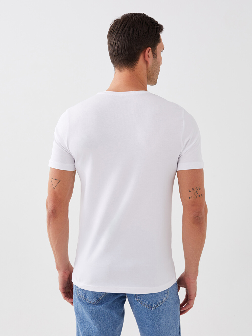 Crew Neck Short Sleeve Printed Combed Cotton Men's T-shirt-4