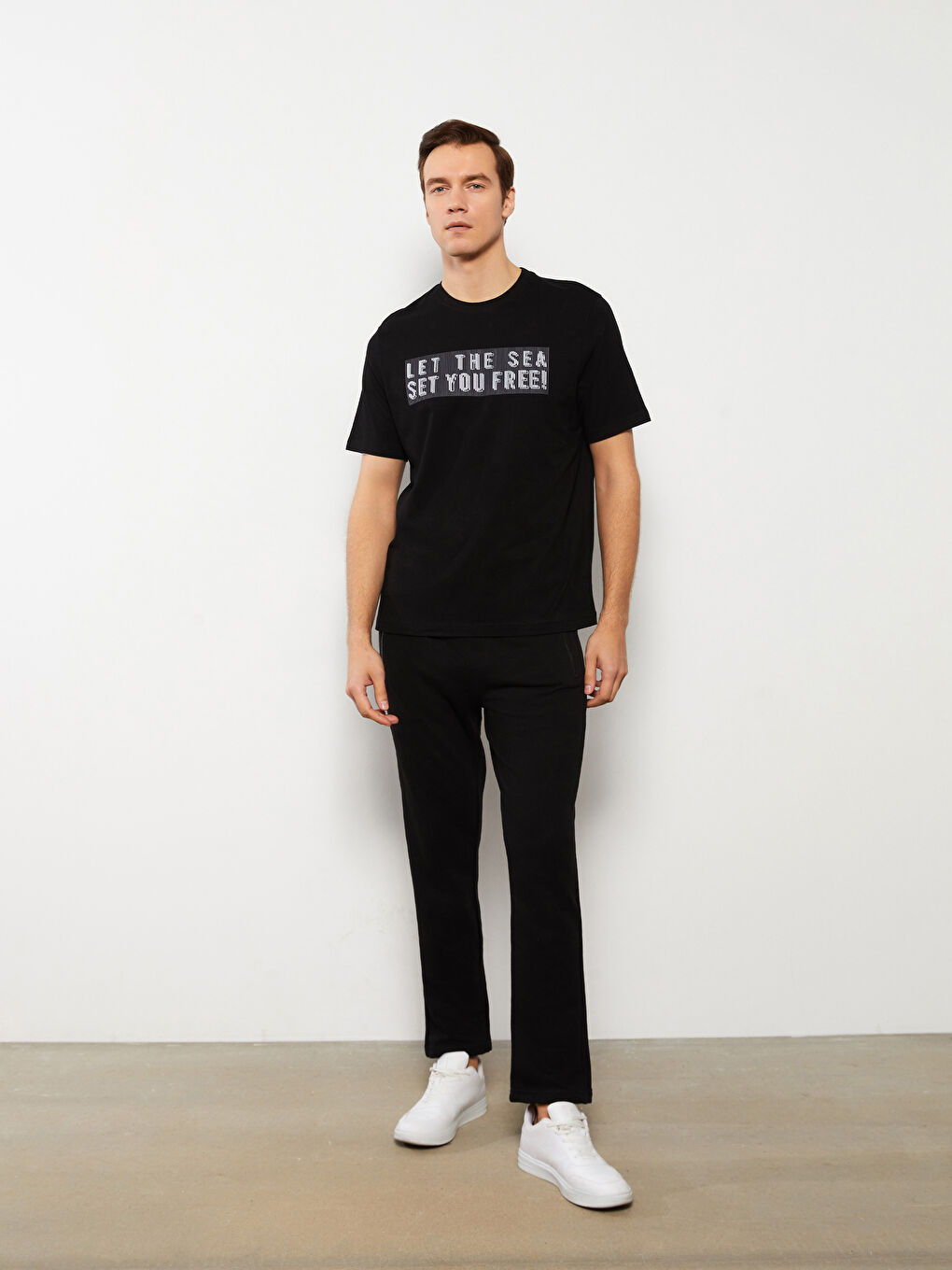 Crew Neck Short Sleeve Printed Combed Cotton Men's T-shirt -S31840Z8-CVL