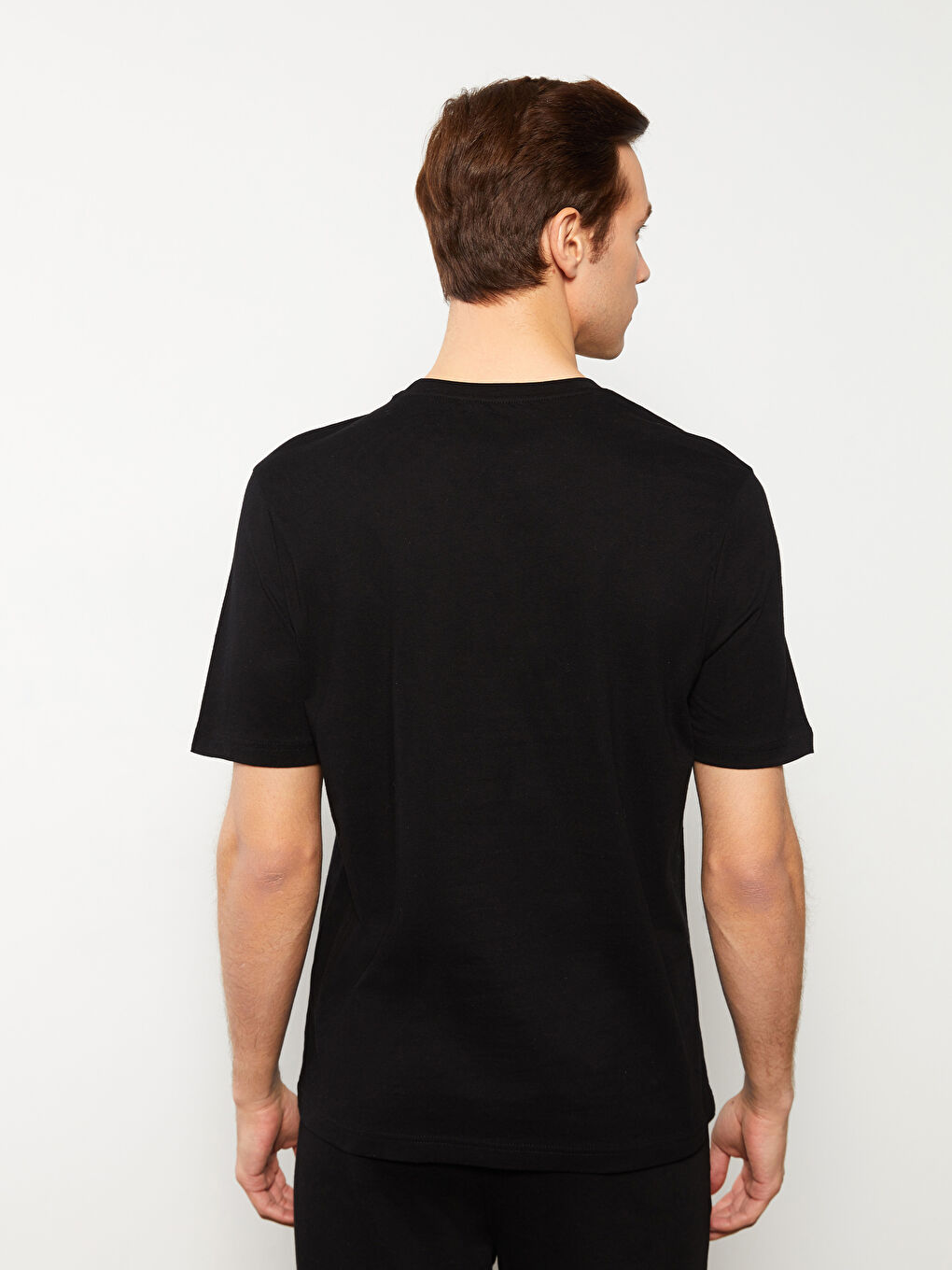 Crew Neck Short Sleeve Printed Combed Cotton Men's T-shirt -S31840Z8-CVL