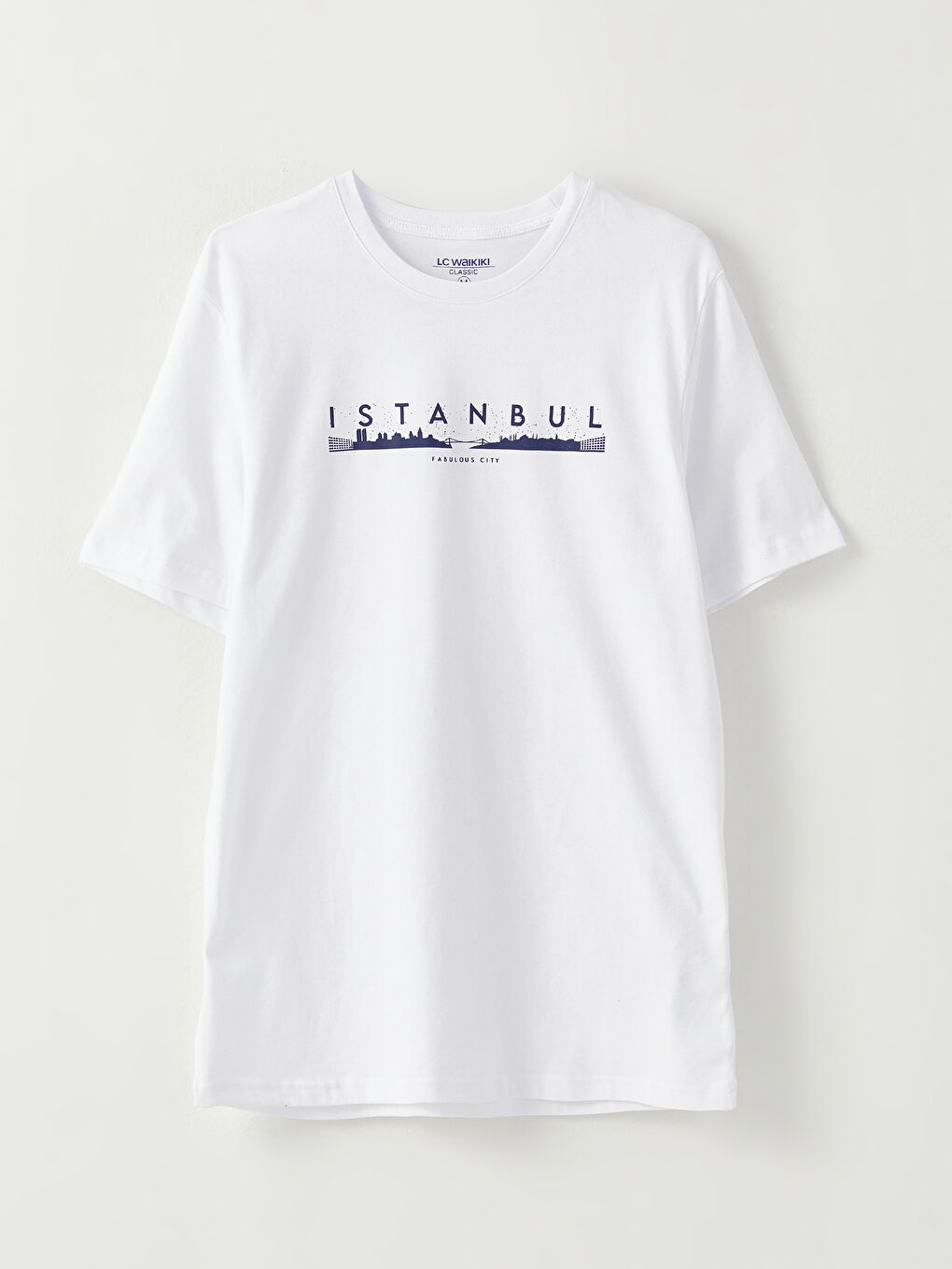 Crew Neck Short Sleeve Istanbul Printed Jersey Men's T-Shirt -S31841Z8-Q6K