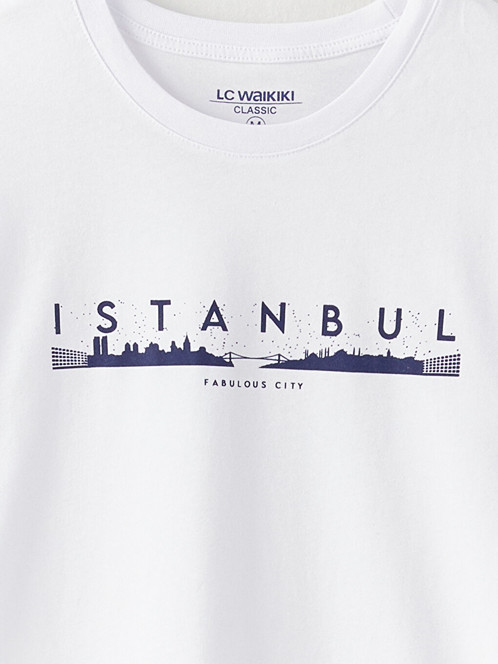 Crew Neck Short Sleeve Istanbul Printed Jersey Men's T-Shirt -S31841Z8-Q6K
