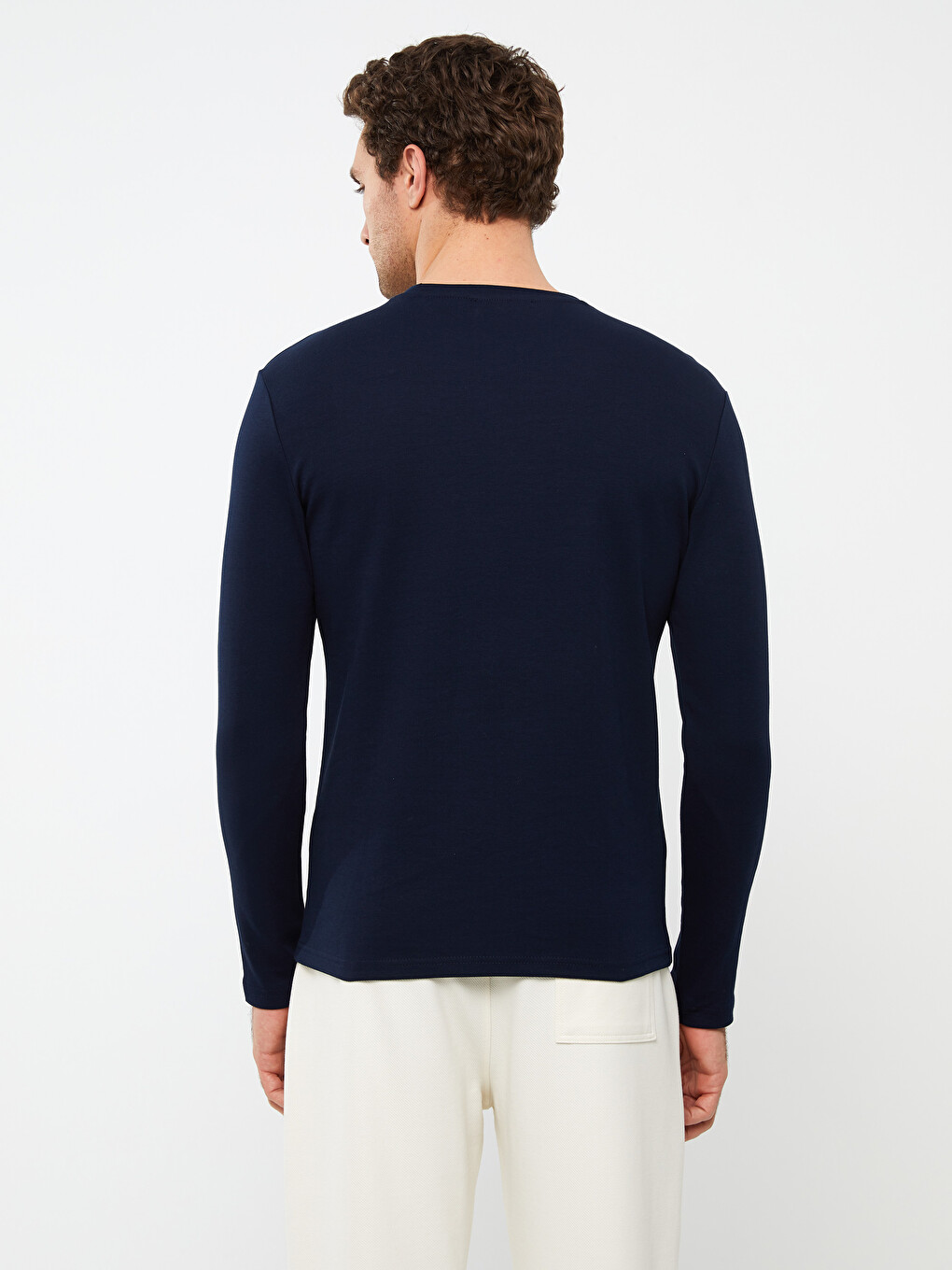 Crew Neck Long Sleeve Printed Men's Sweatshirt-4