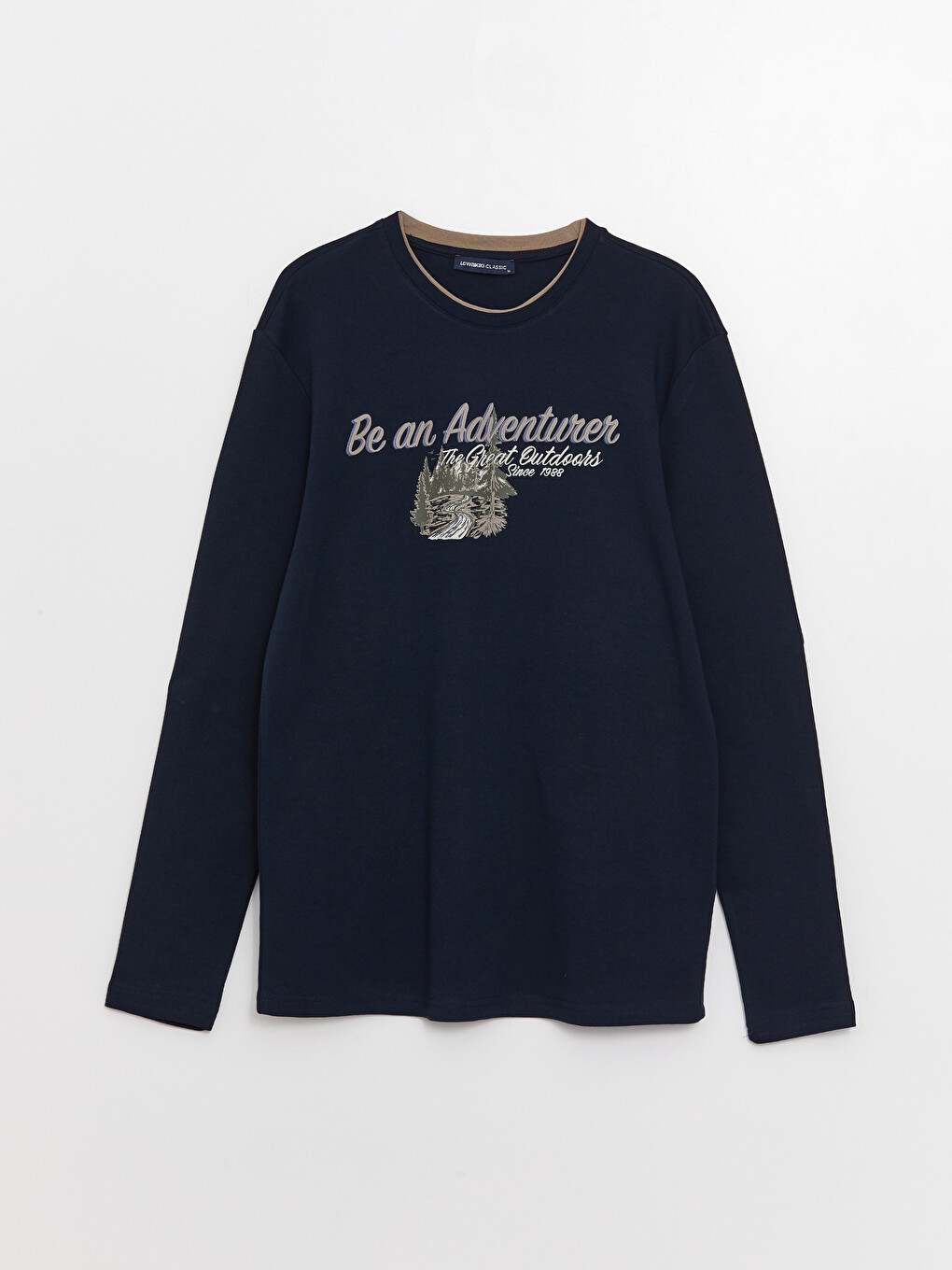 Crew Neck Long Sleeve Printed Men's Sweatshirt-5