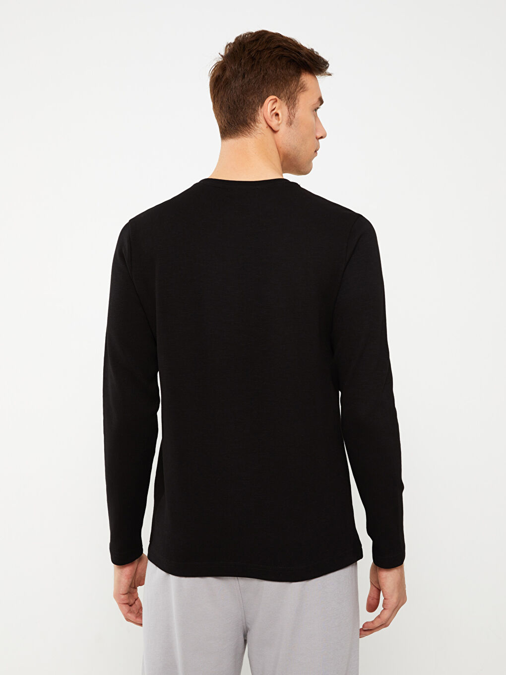 Crew Neck Long Sleeve Printed Men's Sweatshirt-4