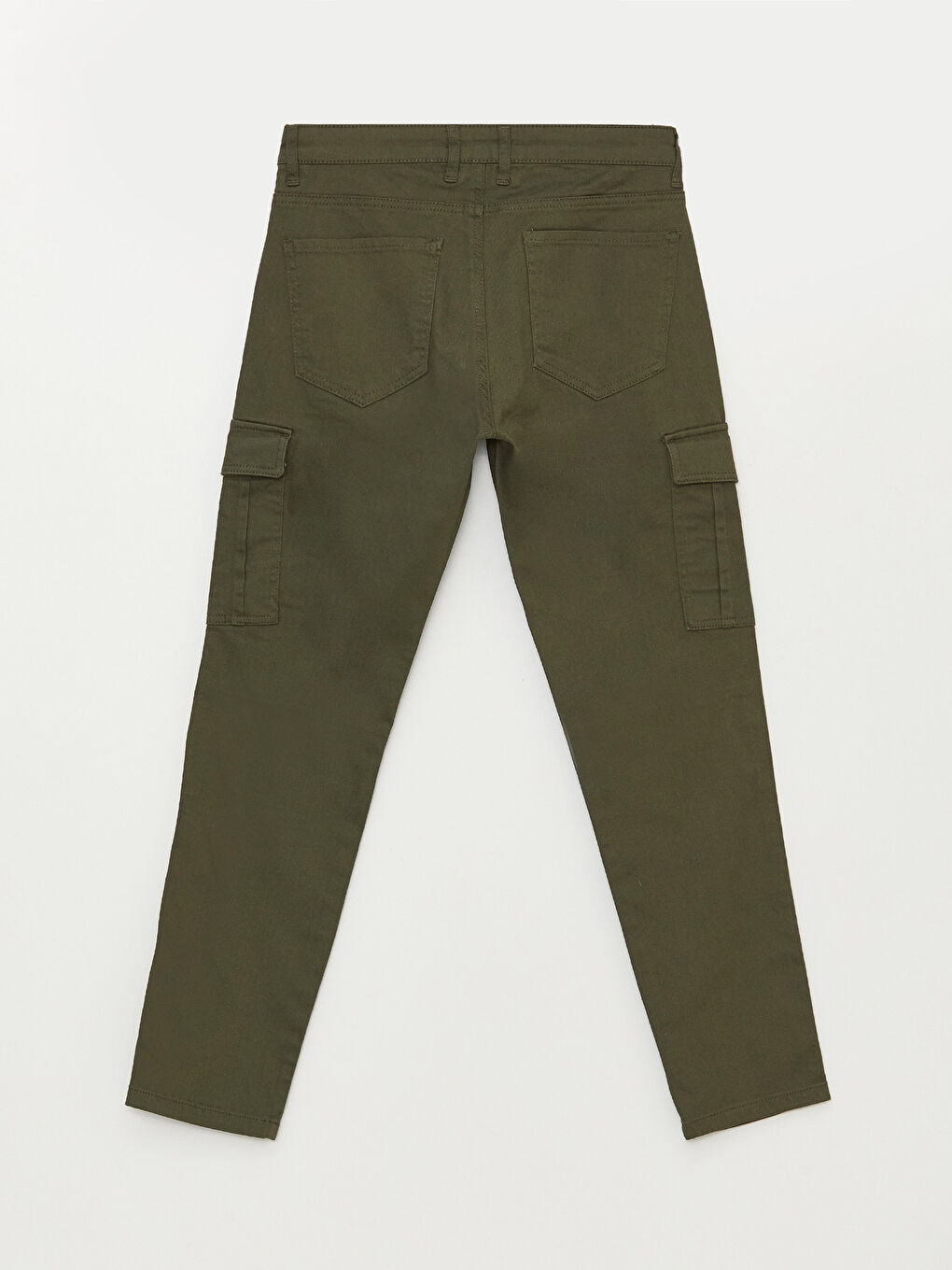 Haki Slim Fit Gabardin Erkek Kargo Pantolon-6