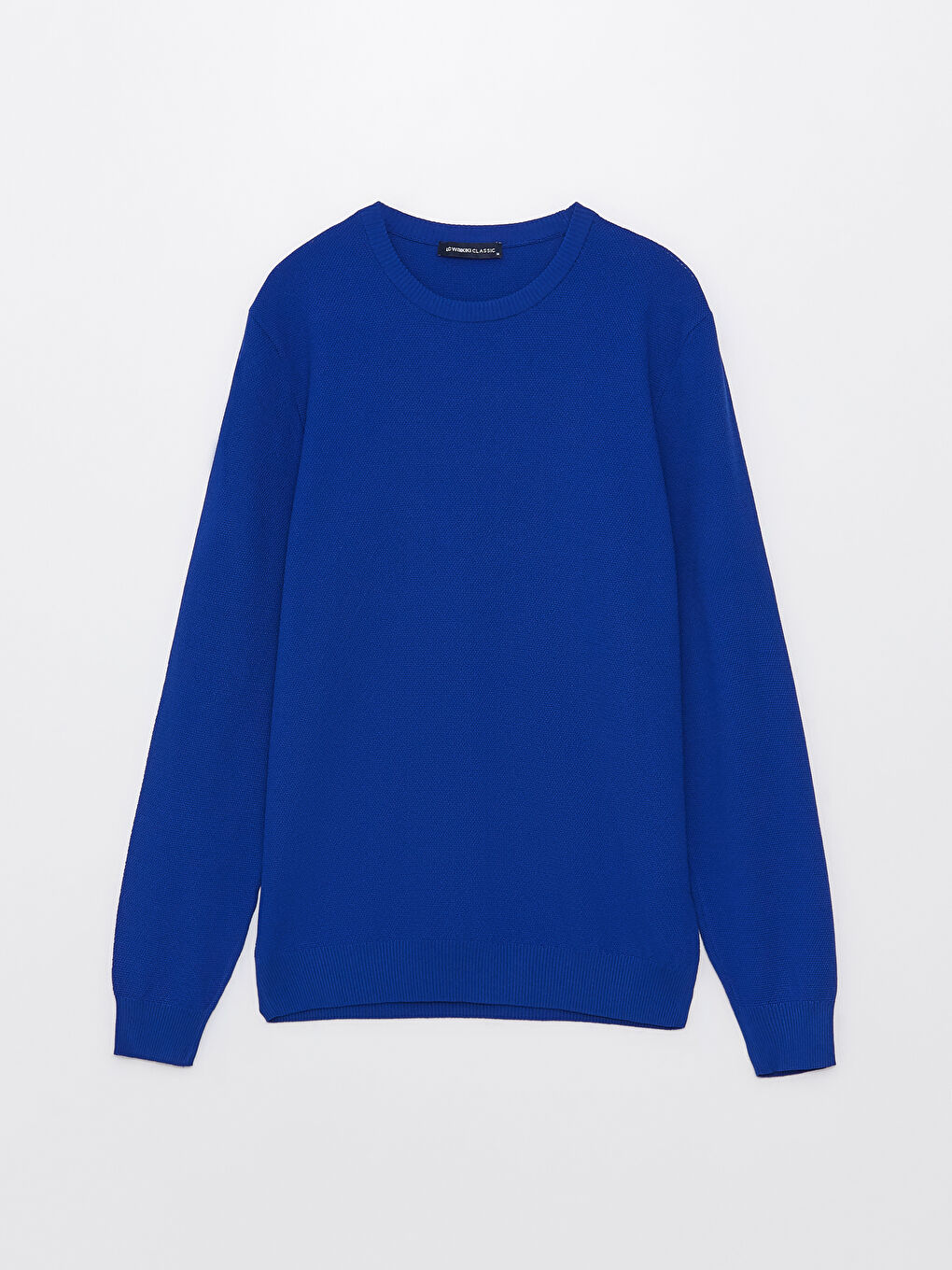 Crew Neck Long Sleeve Men's Tricot Sweater -S31865Z8-HRS