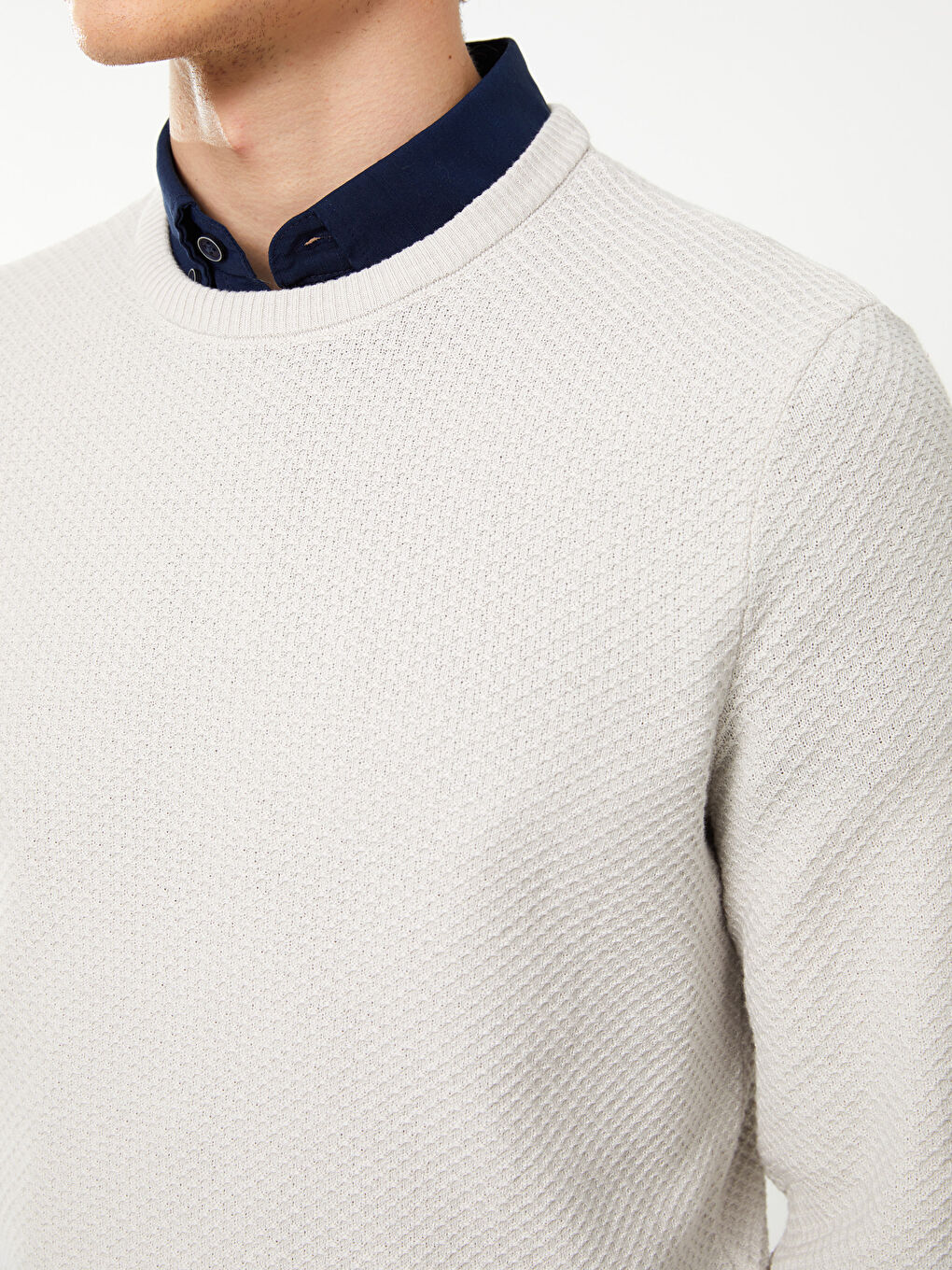 SOUTHBLUE Crew Neck Long Sleeve Men's Tricot Sweater -S31866Z8-G7L