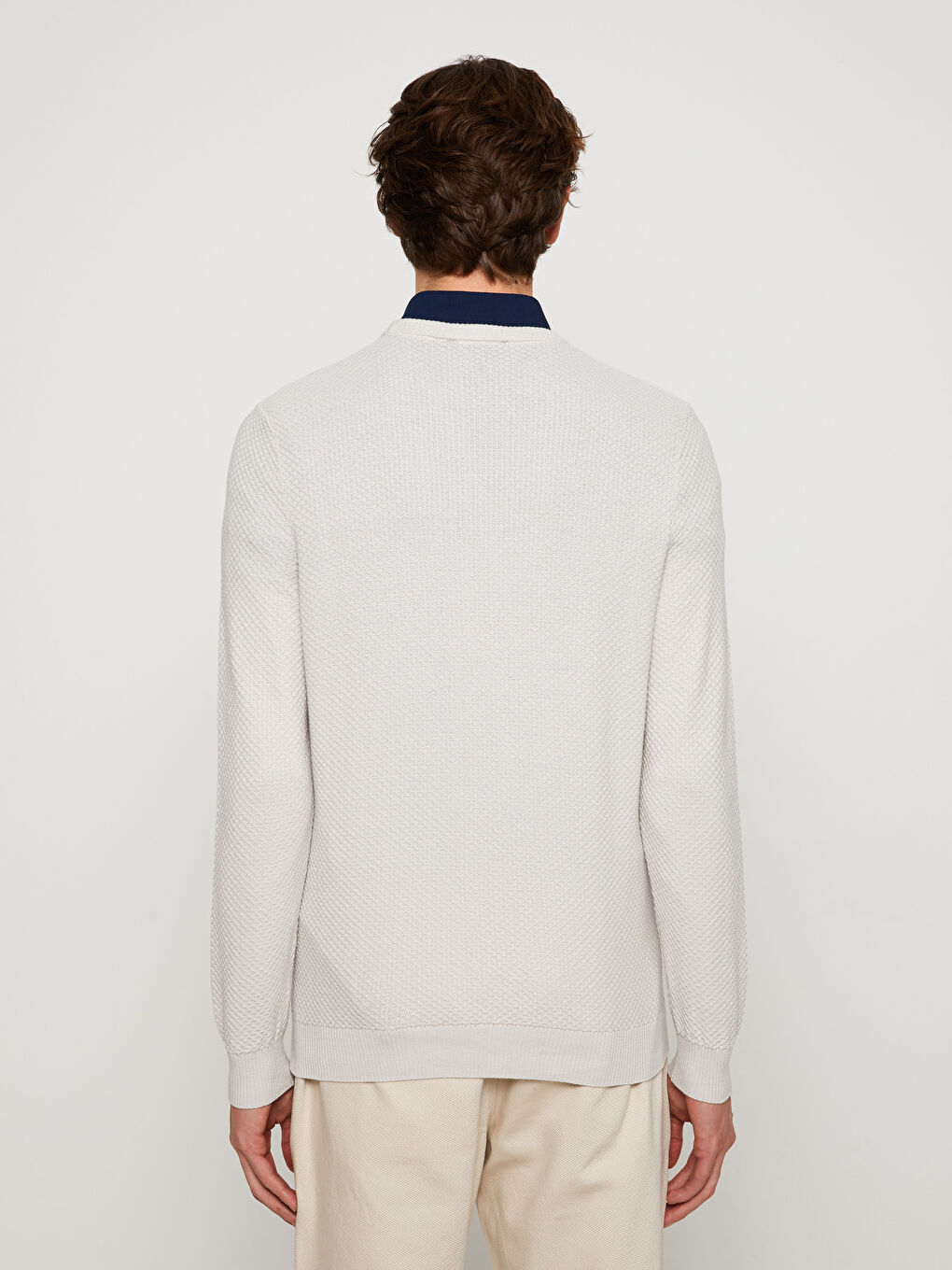 SOUTHBLUE Crew Neck Long Sleeve Men's Tricot Sweater -S31866Z8-G7L