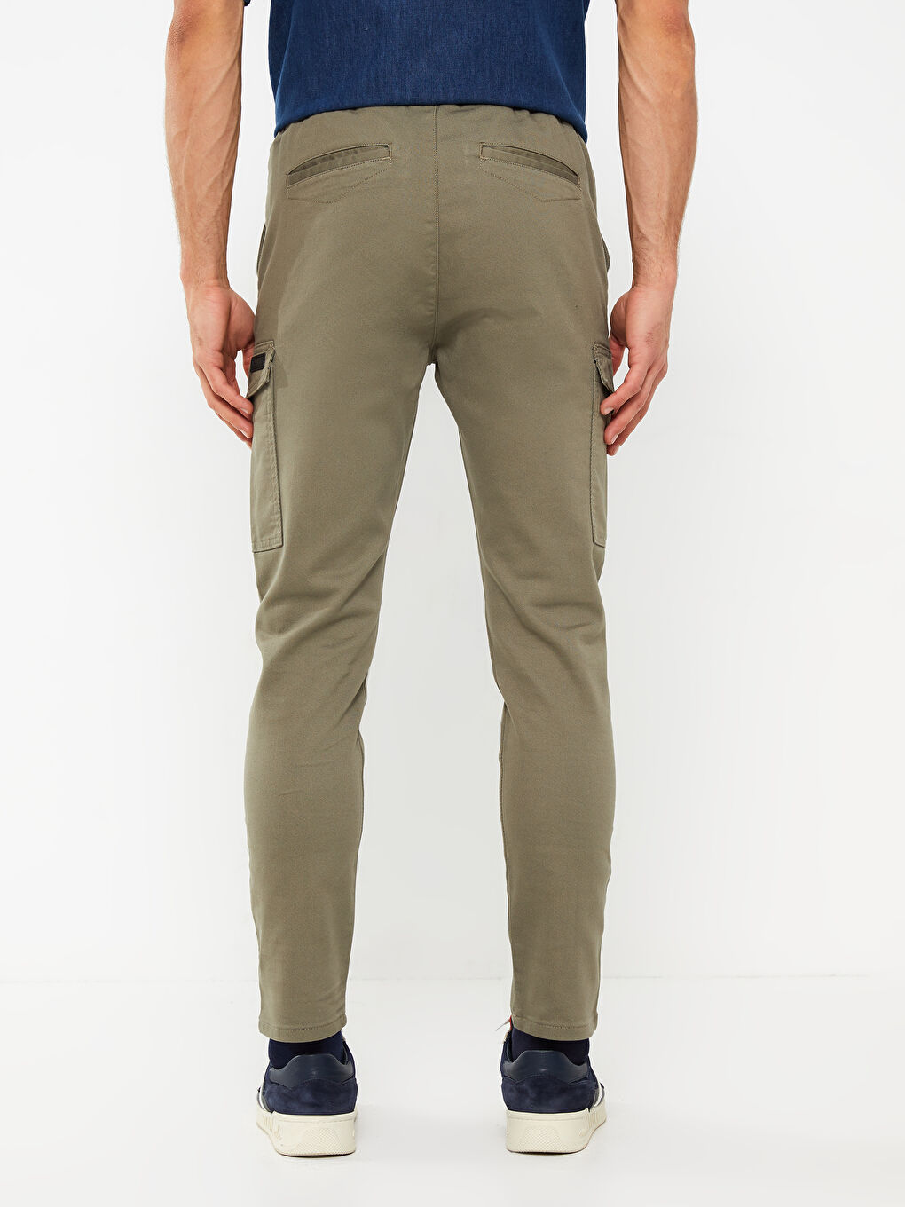 Haki Slim Fit Erkek Kargo Pantolon-3