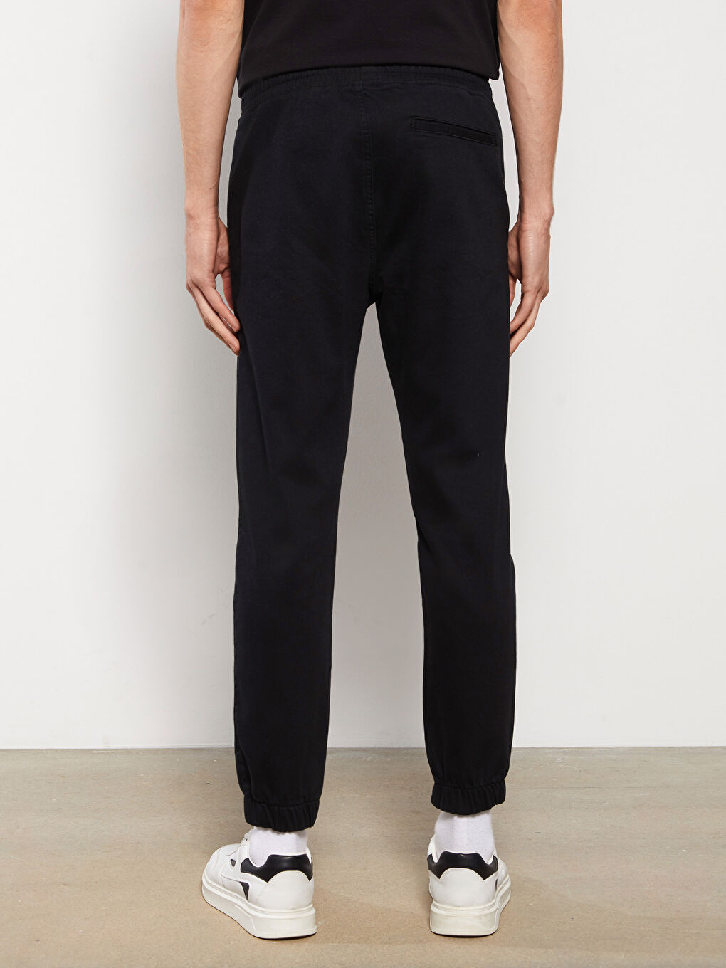 Siyah Slim Fit Erkek Jogger Pantolon-4