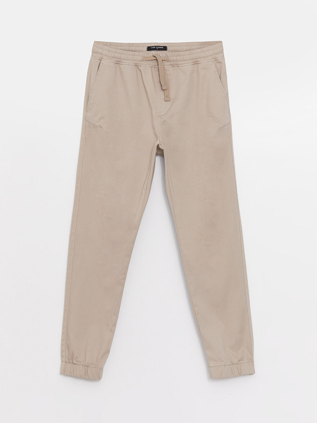 Bej Slim Fit Erkek Jogger Pantolon-5