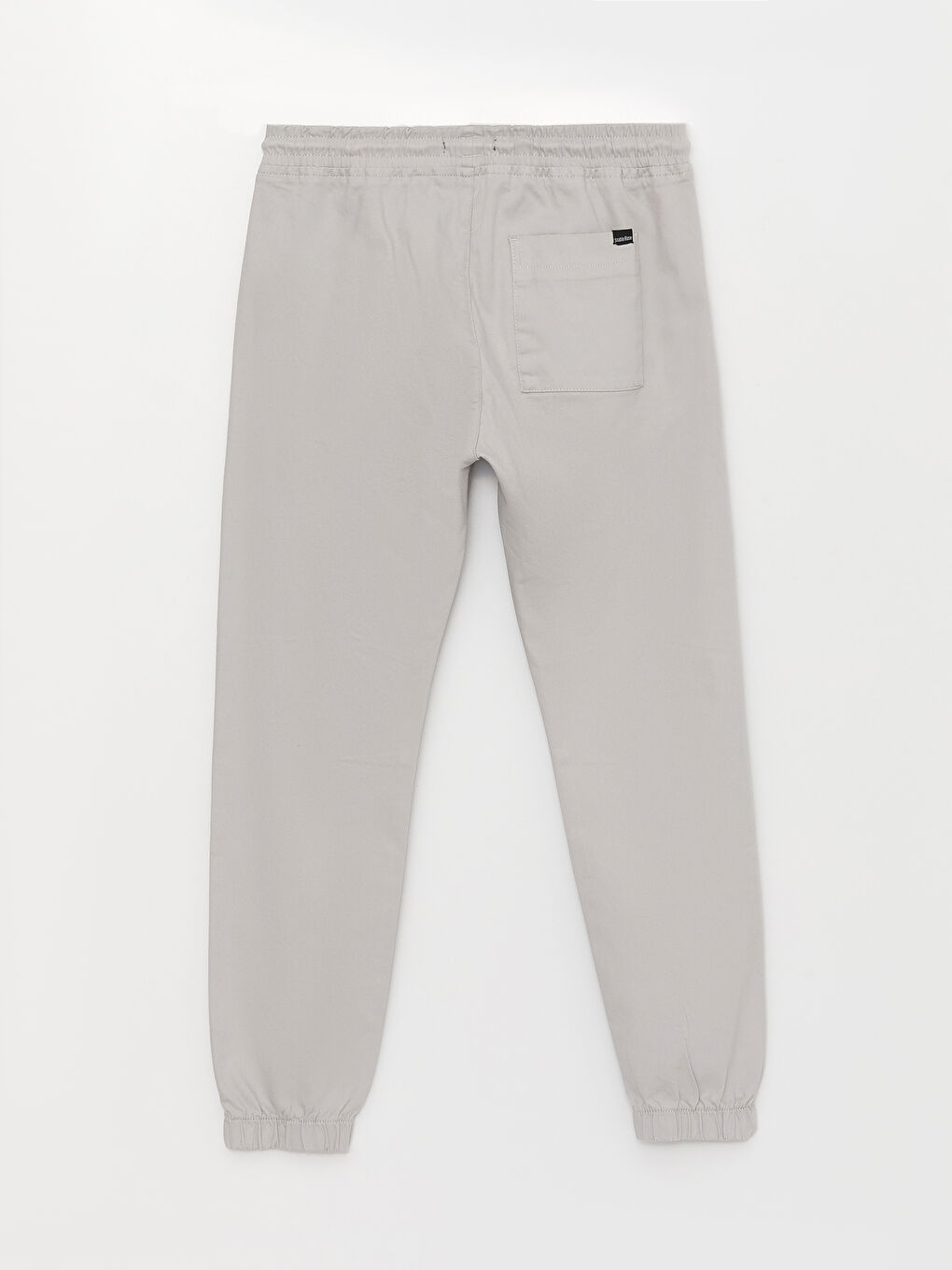 Gri Slim Fit Gabardin Erkek Jogger Pantolon-6