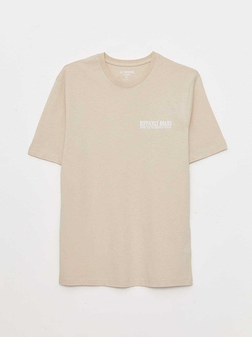 Crew Neck Short Sleeve Printed Combed Cotton Men's T-shirt