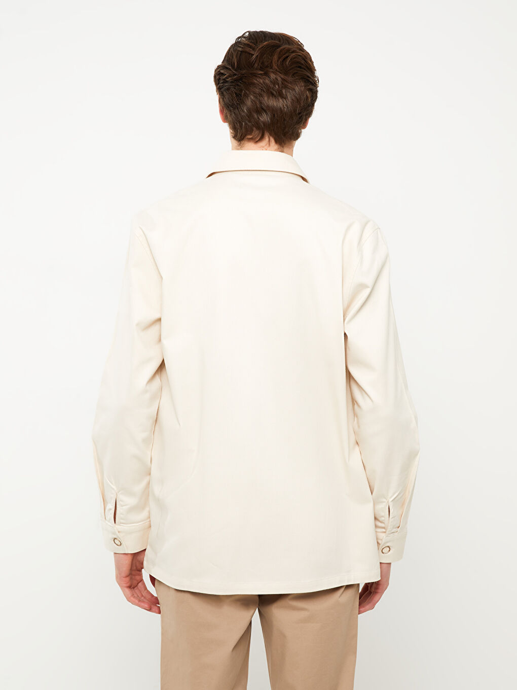 SOUTHBLUE Relaxed Fit Long Sleeve Twill Men's Shirt Jacket -S31900Z8-SGT