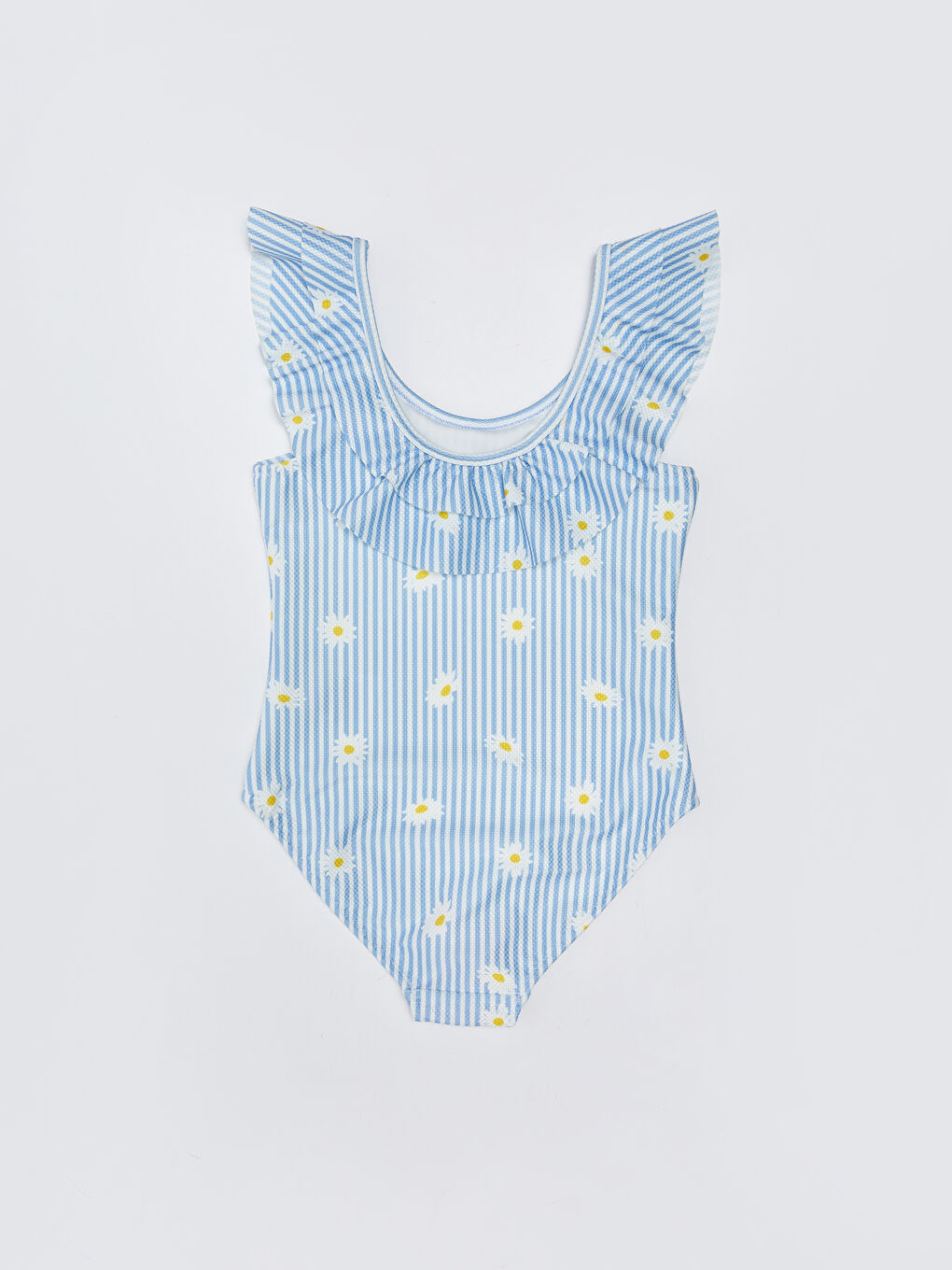 Frill Detailed Printed Girl's Swimwear -S31930Z4-LQQ