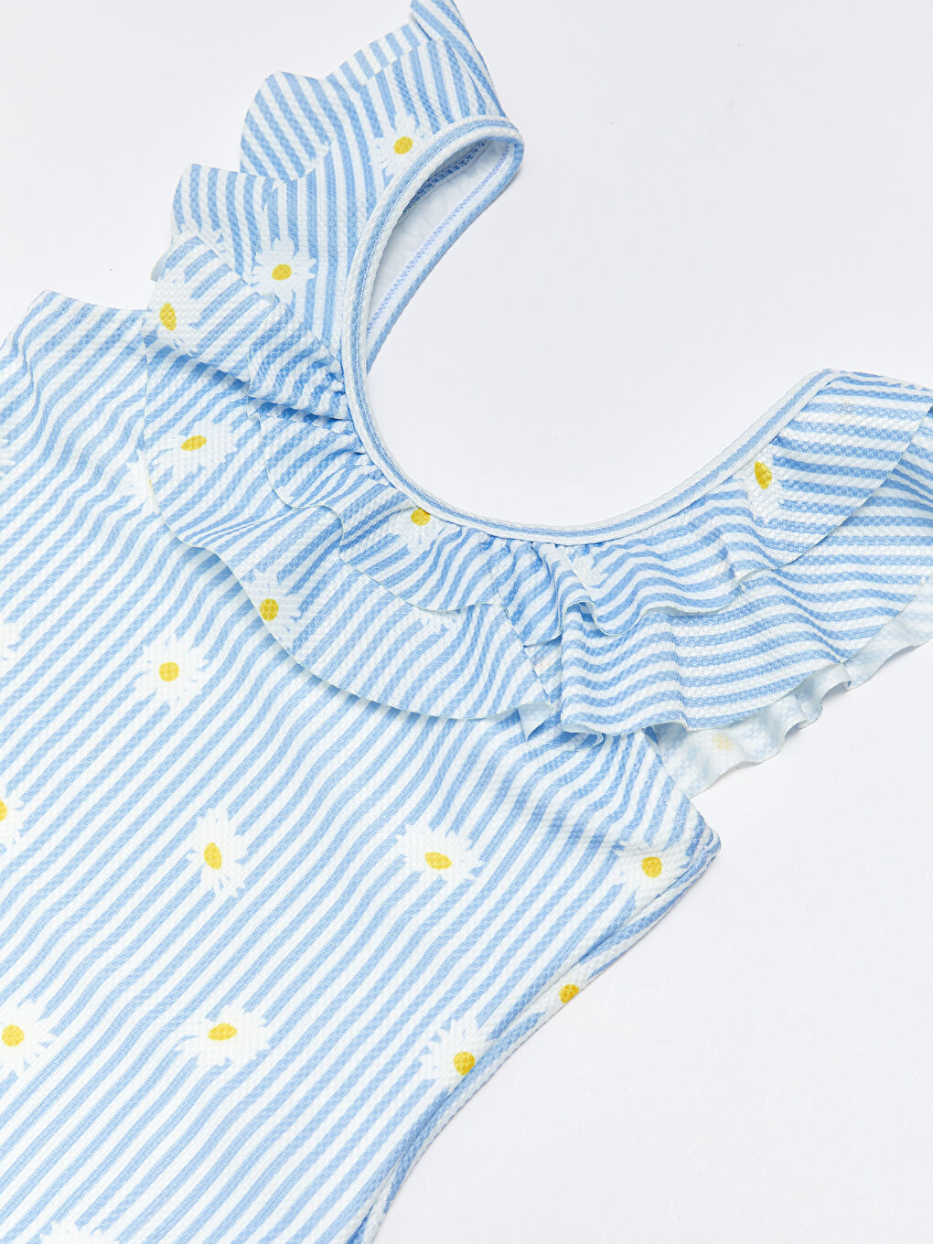 Frill Detailed Printed Girl's Swimwear -S31930Z4-LQQ