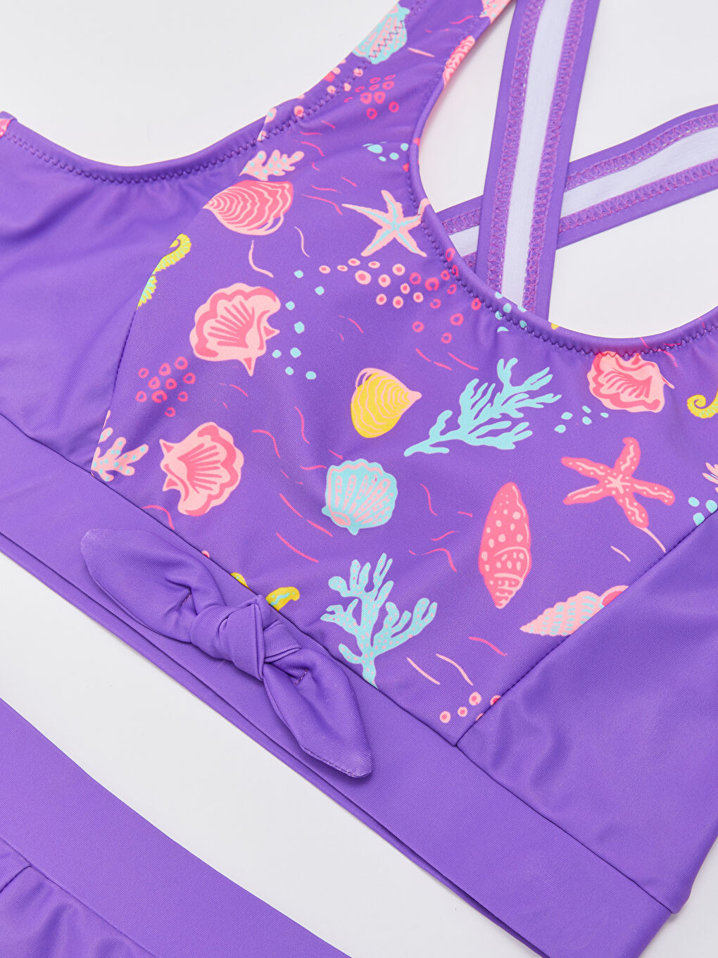 Bikini Fille Avec Tissu Extensible Imprimé-2