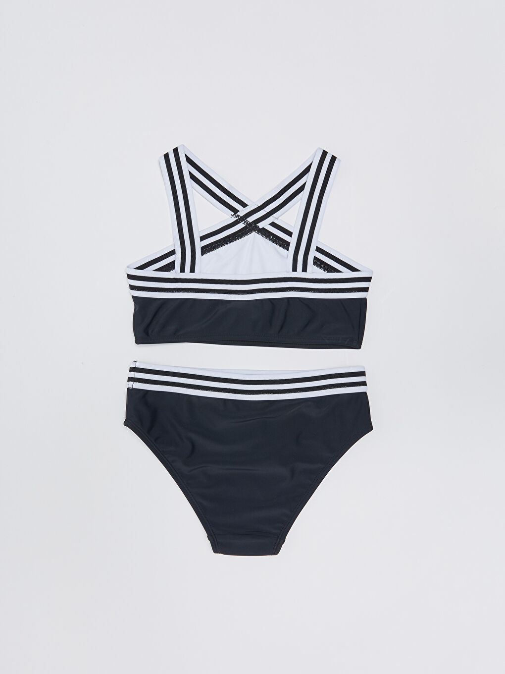 LCW Kids Siyah Çizgili Kız Çocuk Bikini - 1