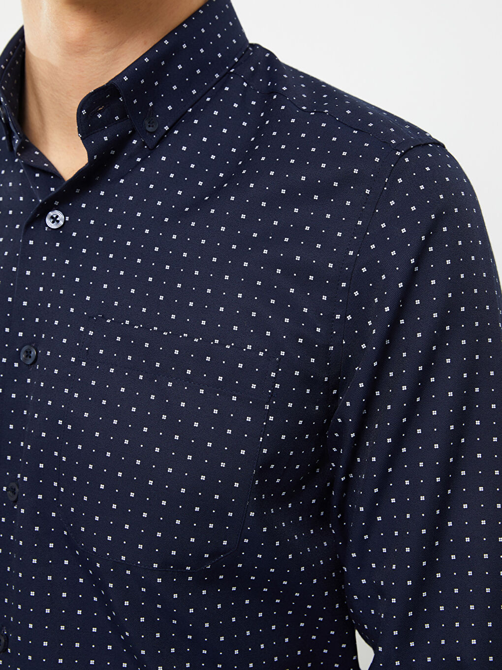 Cămașă Bărbați Regular Fit Mânecă Lungă Imprimat Gabardină-3