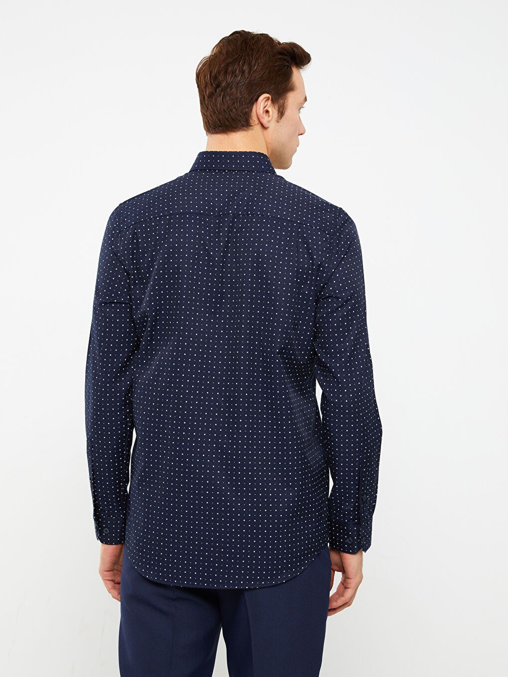 Cămașă Bărbați Regular Fit Mânecă Lungă Imprimat Gabardină-4